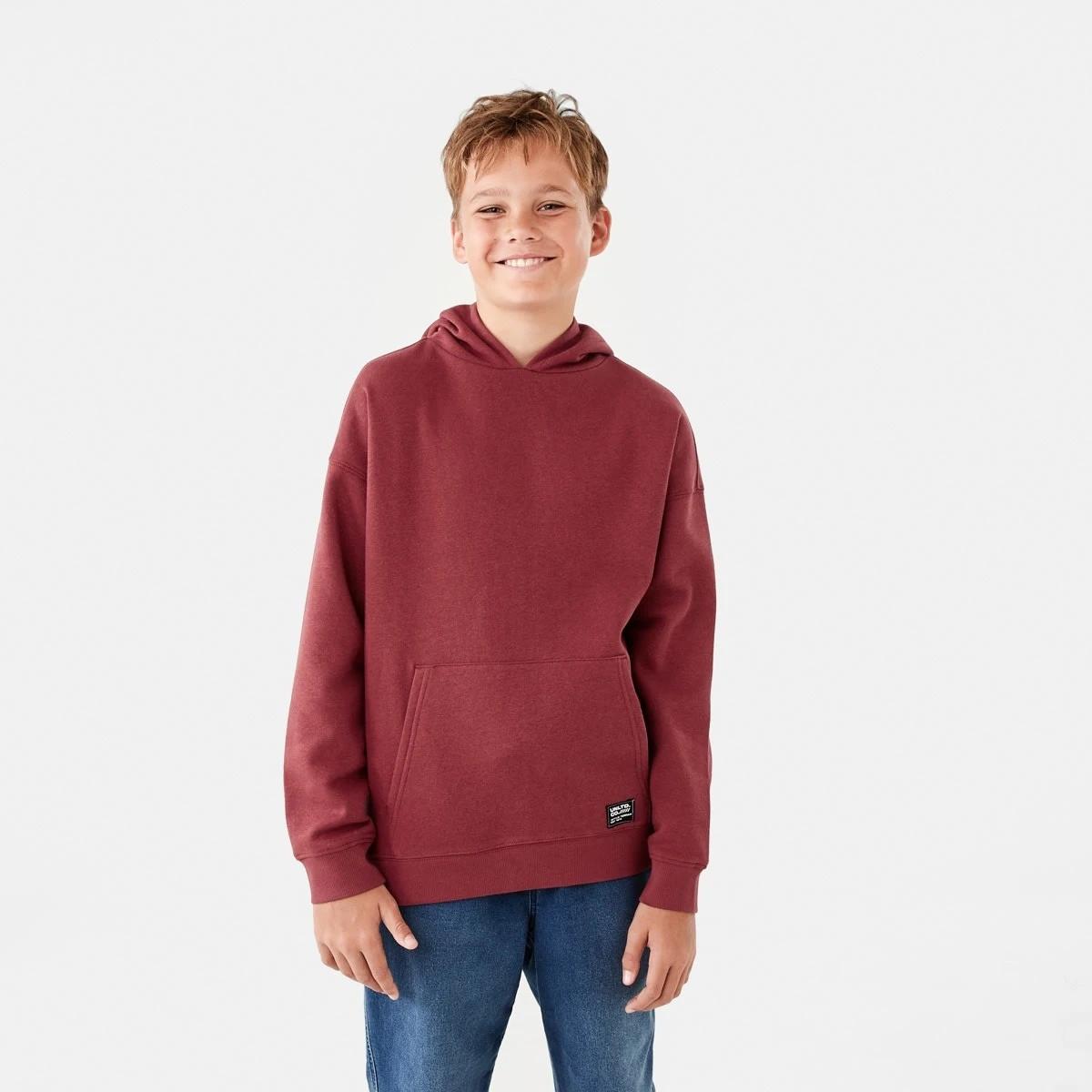1 Oversized Hoodie With Pocket Red Brick, 1 of 9