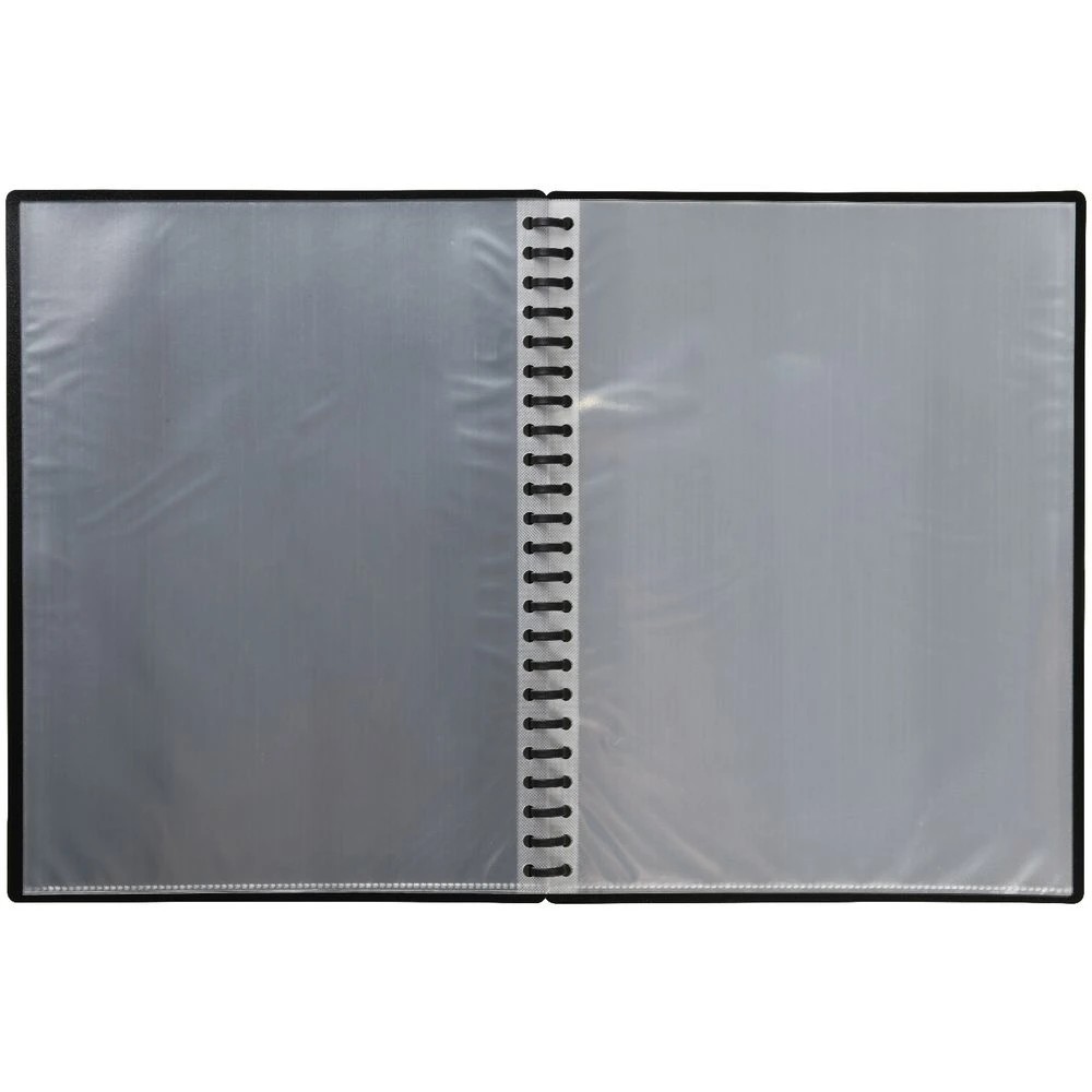 3 J.Burrows A4 Display Book 20 Pockets Clear/Black, 3 of 4