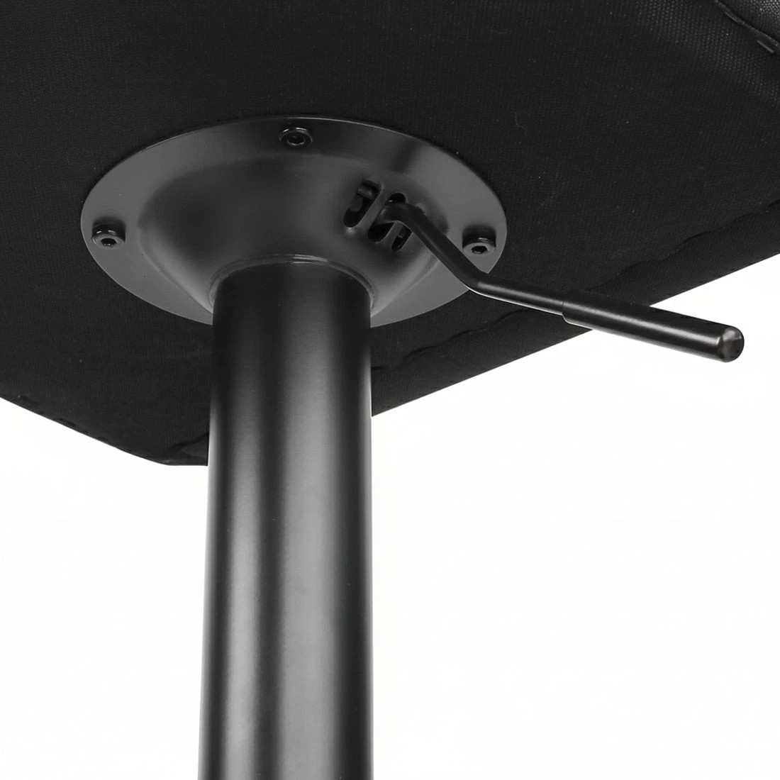 7 Artiss 2x Bar Stools Gas Lift Linen Fabric - Black, 7 of 8