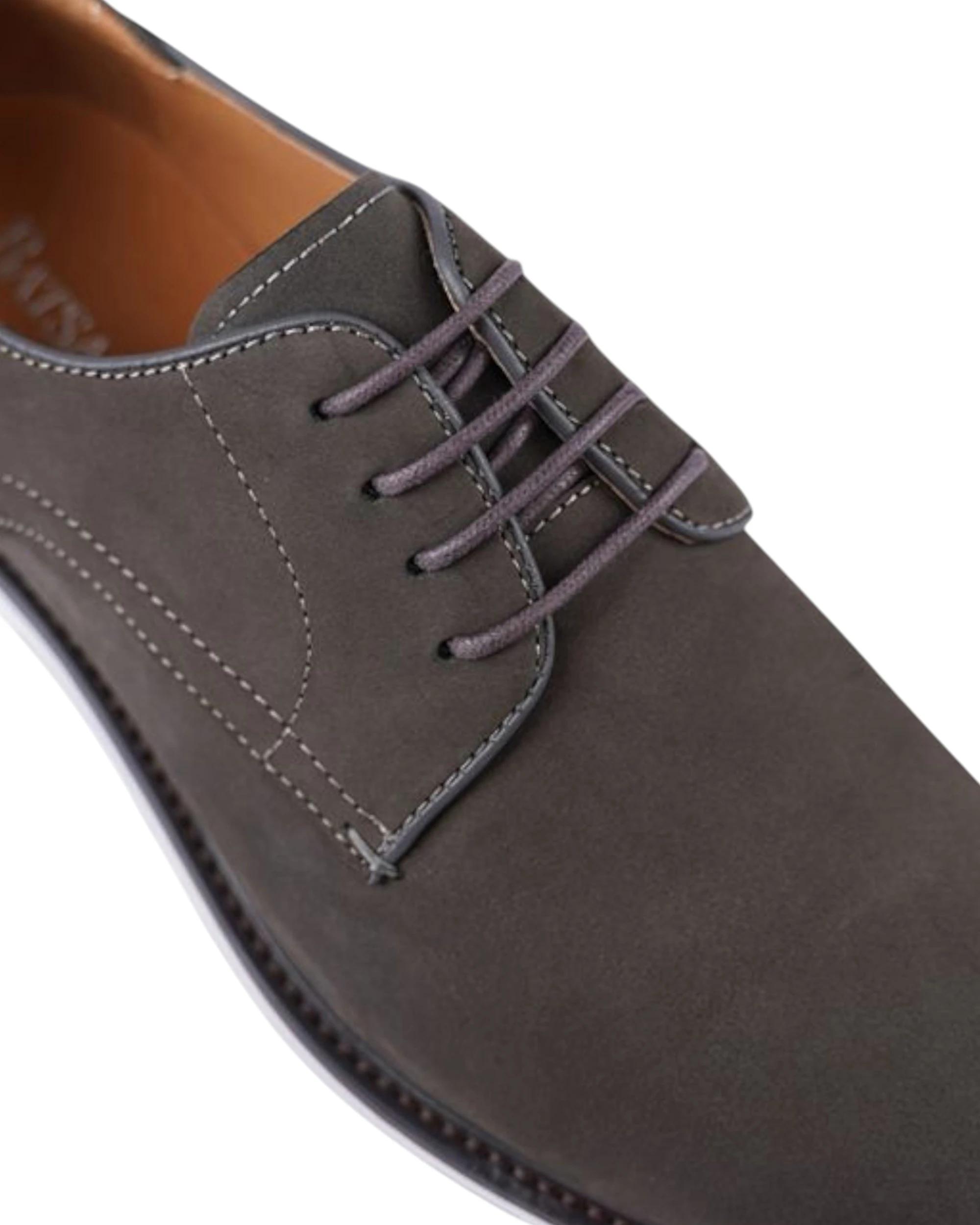 4 Batsanis Mens Colter Lace Up Work Formal Shoes DARK GREY, 4 of 6