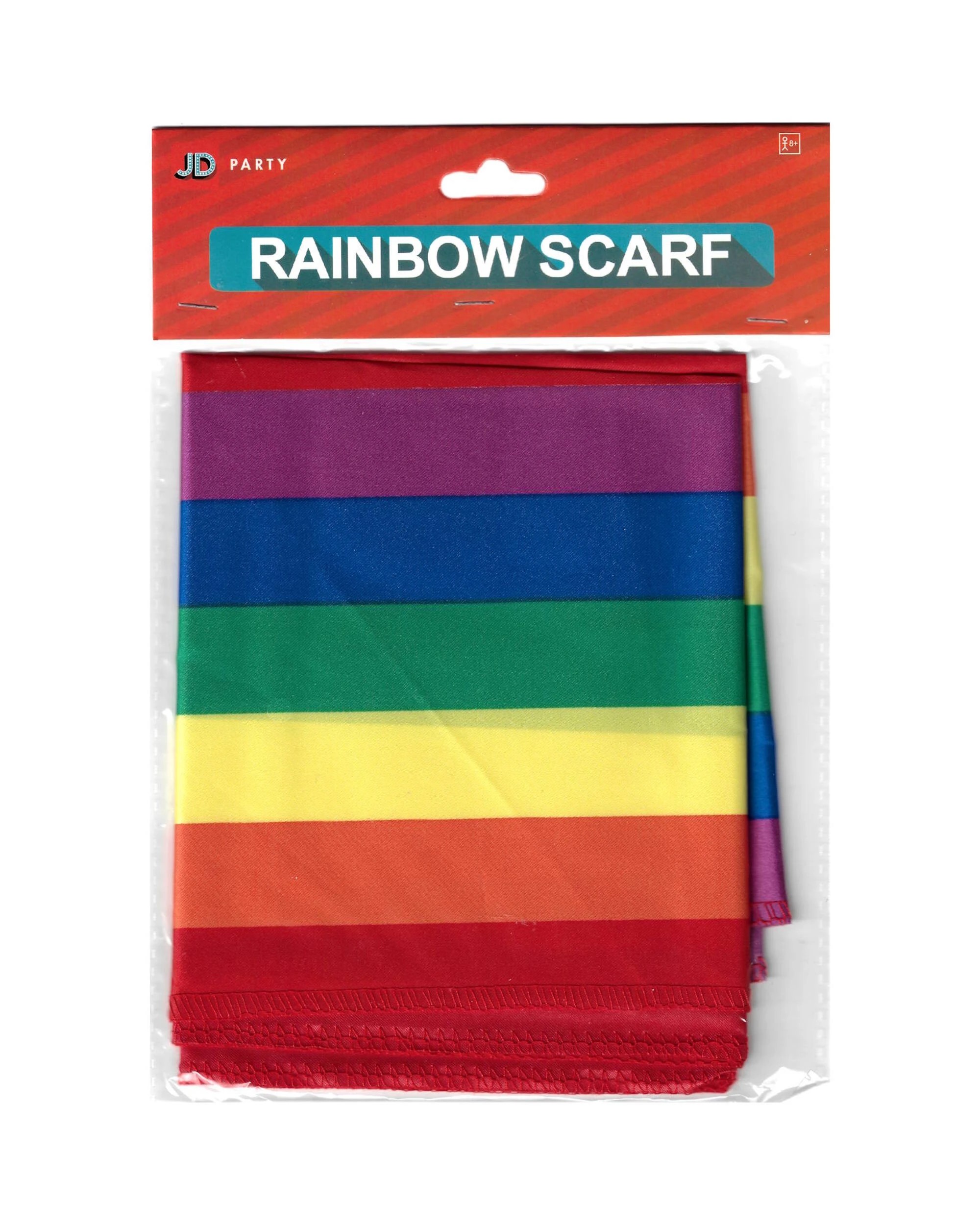 2 Partyrama Rainbow Stripe Scarf - Multi, 2 of 3