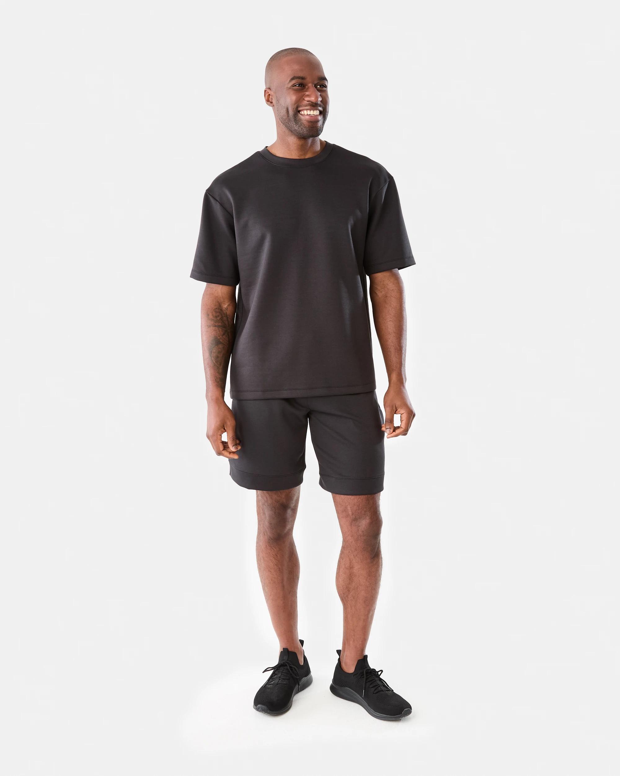 7 Active Mens Oversized Scuba T-shirt BLACK, 7 of 7