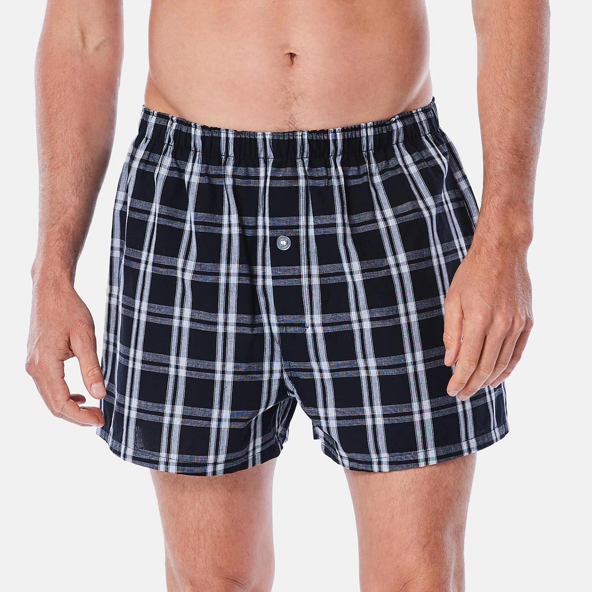 4 3 Pack Alpha Classic Woven Boxers Blkchkpk, 4 of 7