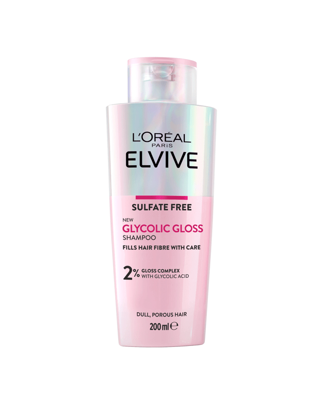 L'Oreal Paris Elvive Glycolic Gloss Shampoo 200ml - 2% Gloss Complex with Glycolic 