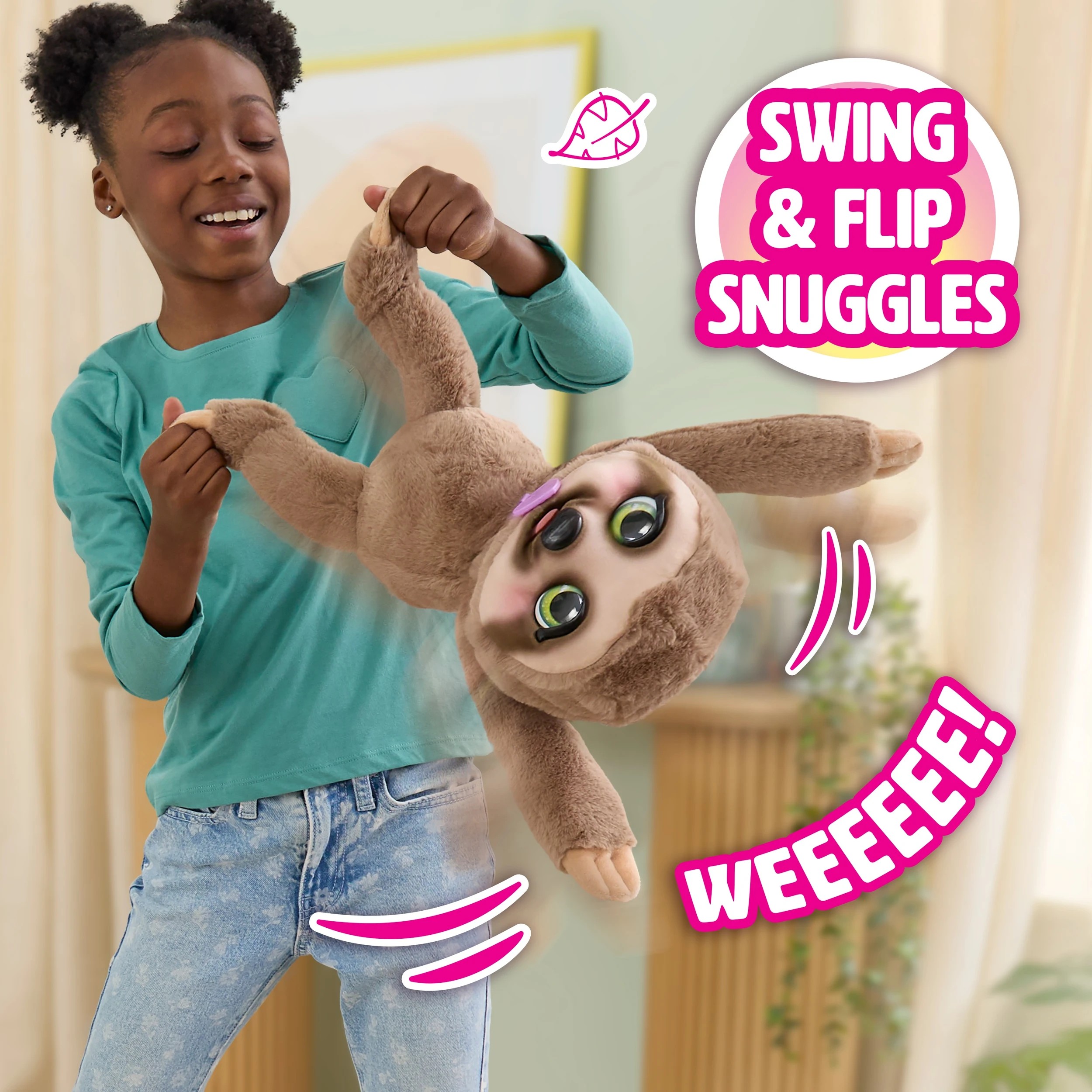 3 furReal Snuggles the Smiling Sloth Plush Toy, 3 of 7