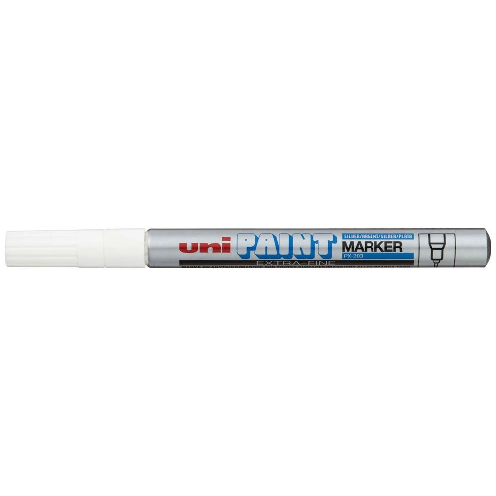 1 Uni PX-203 Paint Marker Silver, 1 of 2