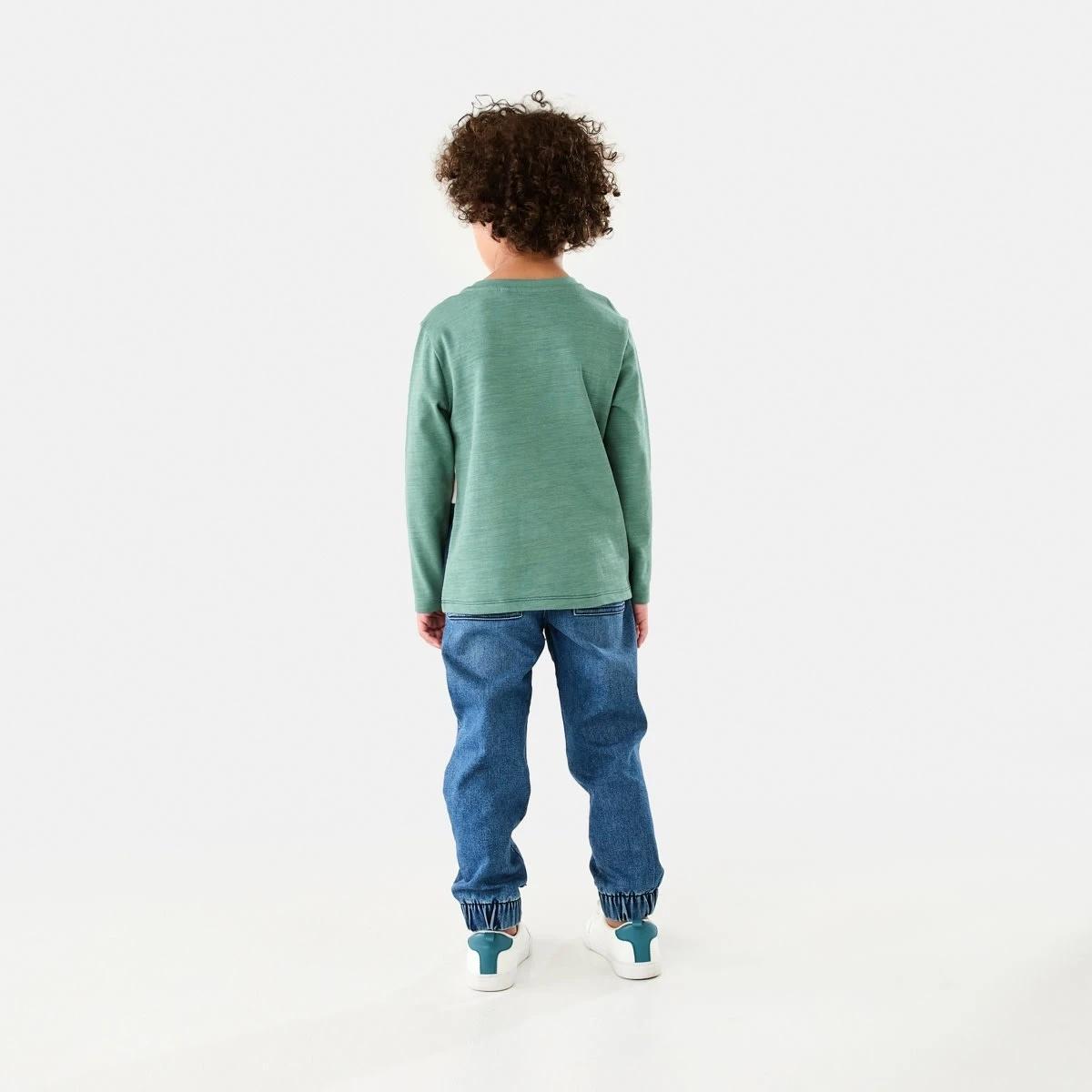 6 Long Sleeve Panel T-shirt Pine Green, 6 of 8