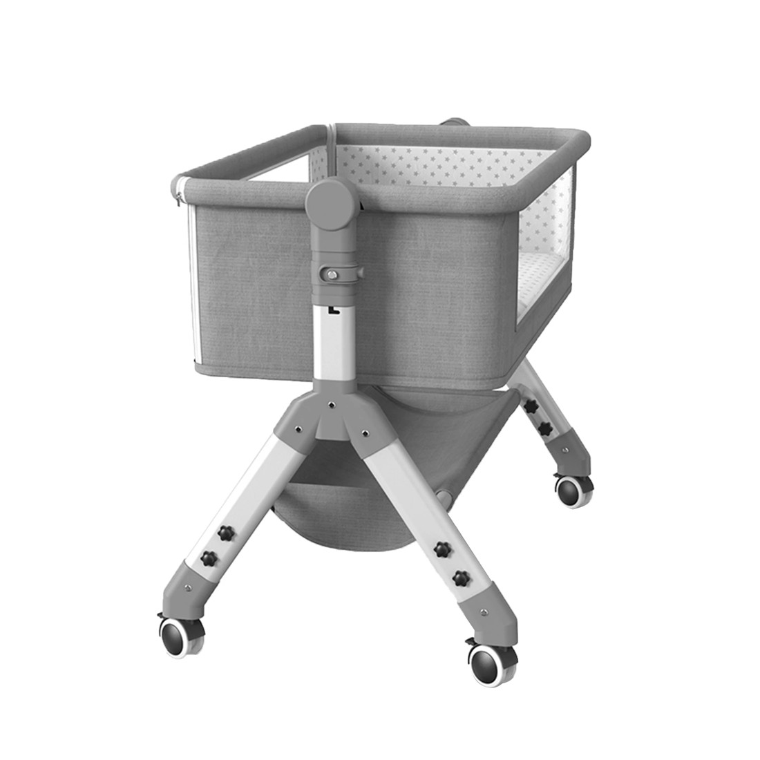 2 Bopeep Portable Baby Cot Crib - Grey, 2 of 6