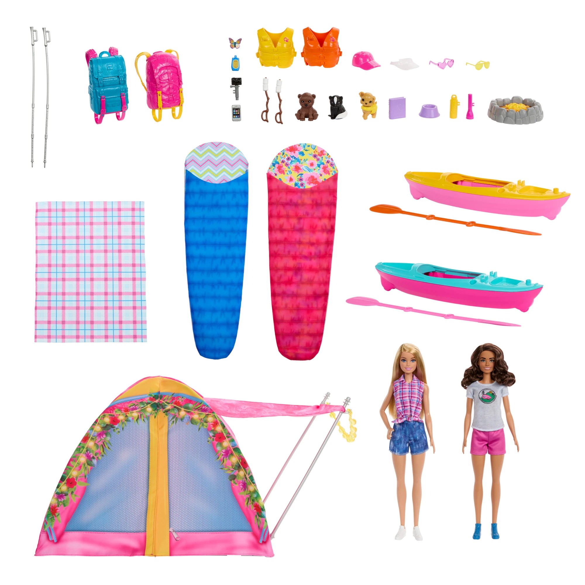 2 Barbie Dolls and Camping Accessories Playset, 2 of 6