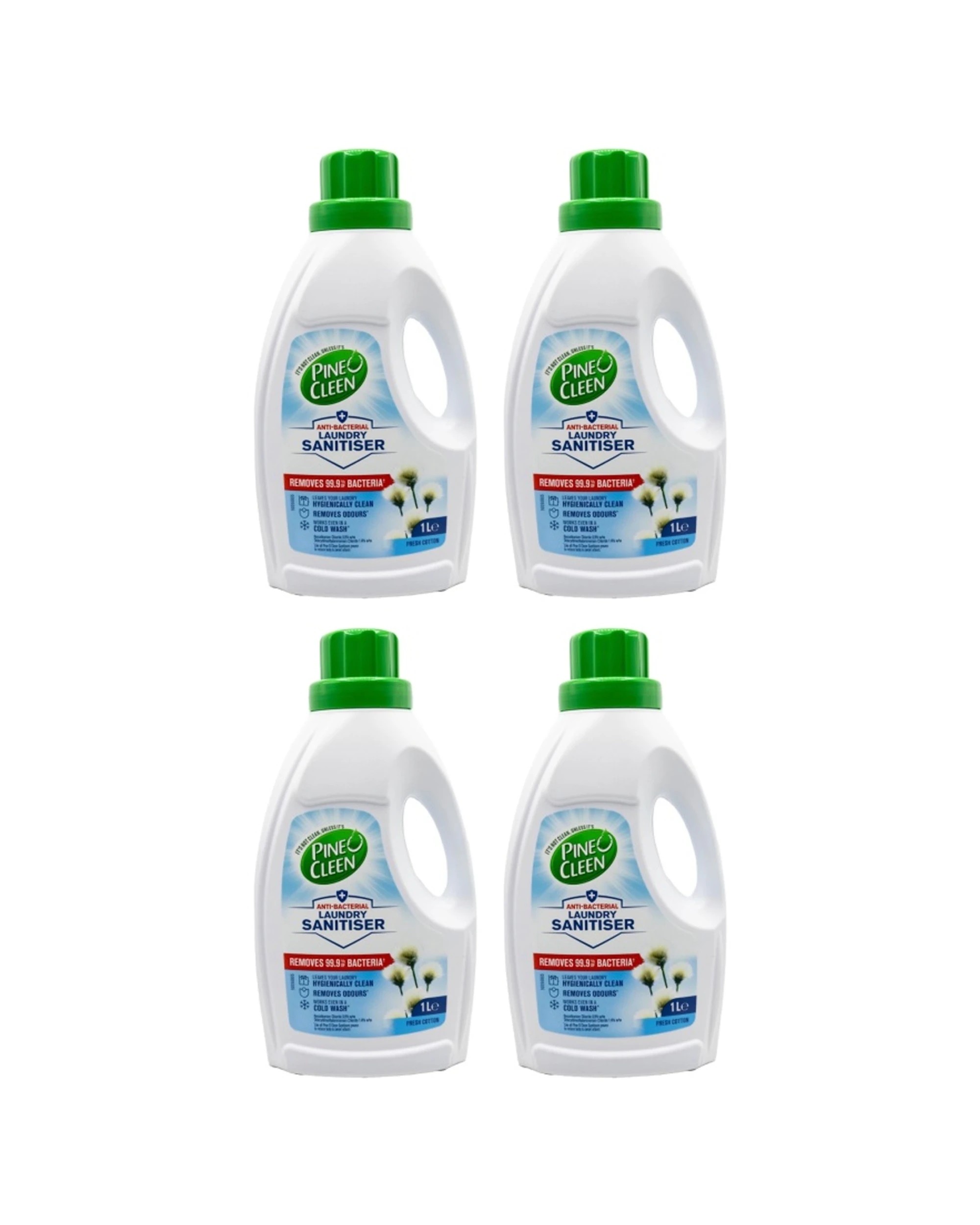 1 Pine O Cleen 4PK Antibacterial Fresh Cotton Laundry Sanitiser 1L - White, 1 of 1