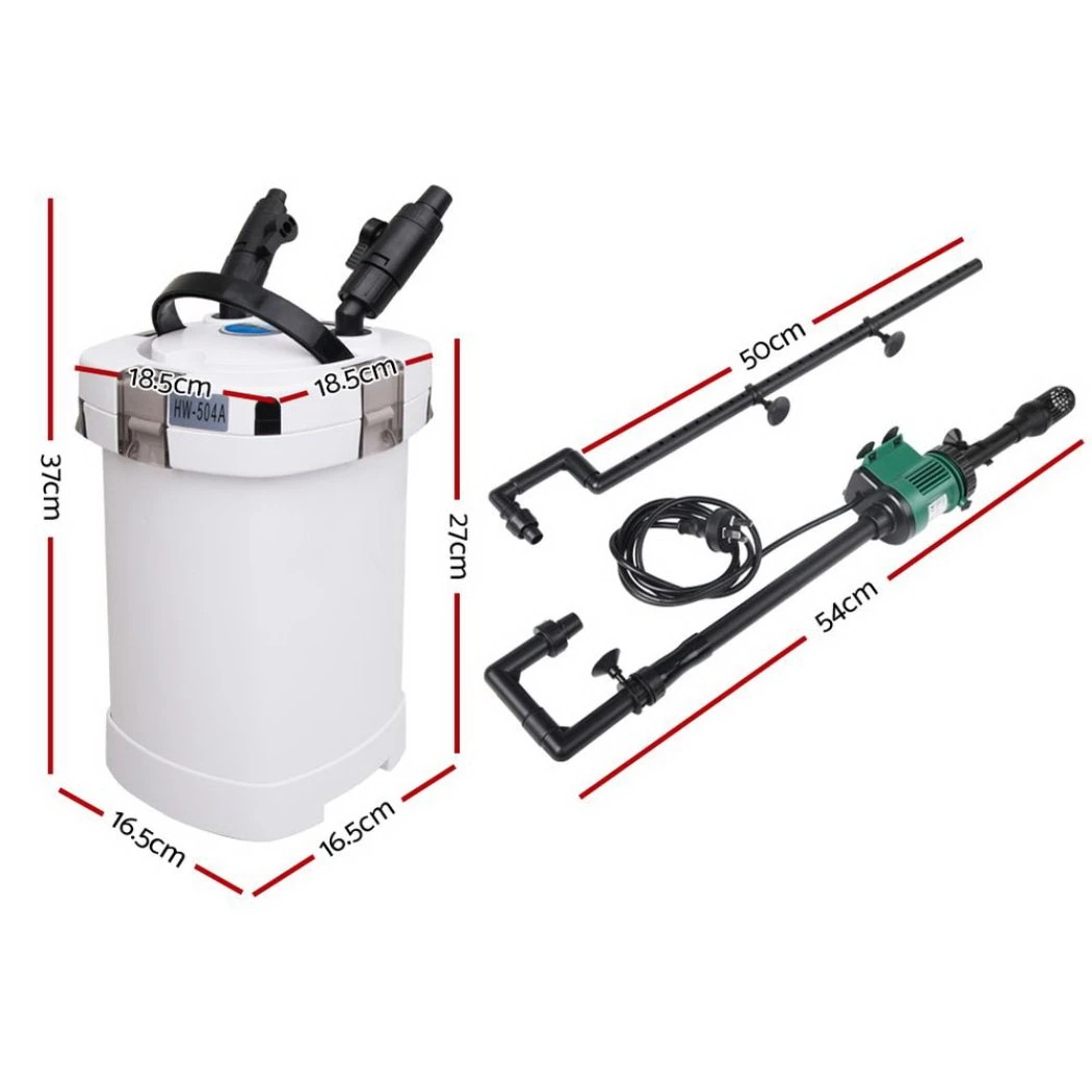 2 Giantz Aquarium Filter Fish Tank External Canister Water Pump 1250L/H - Multi, 2 of 2