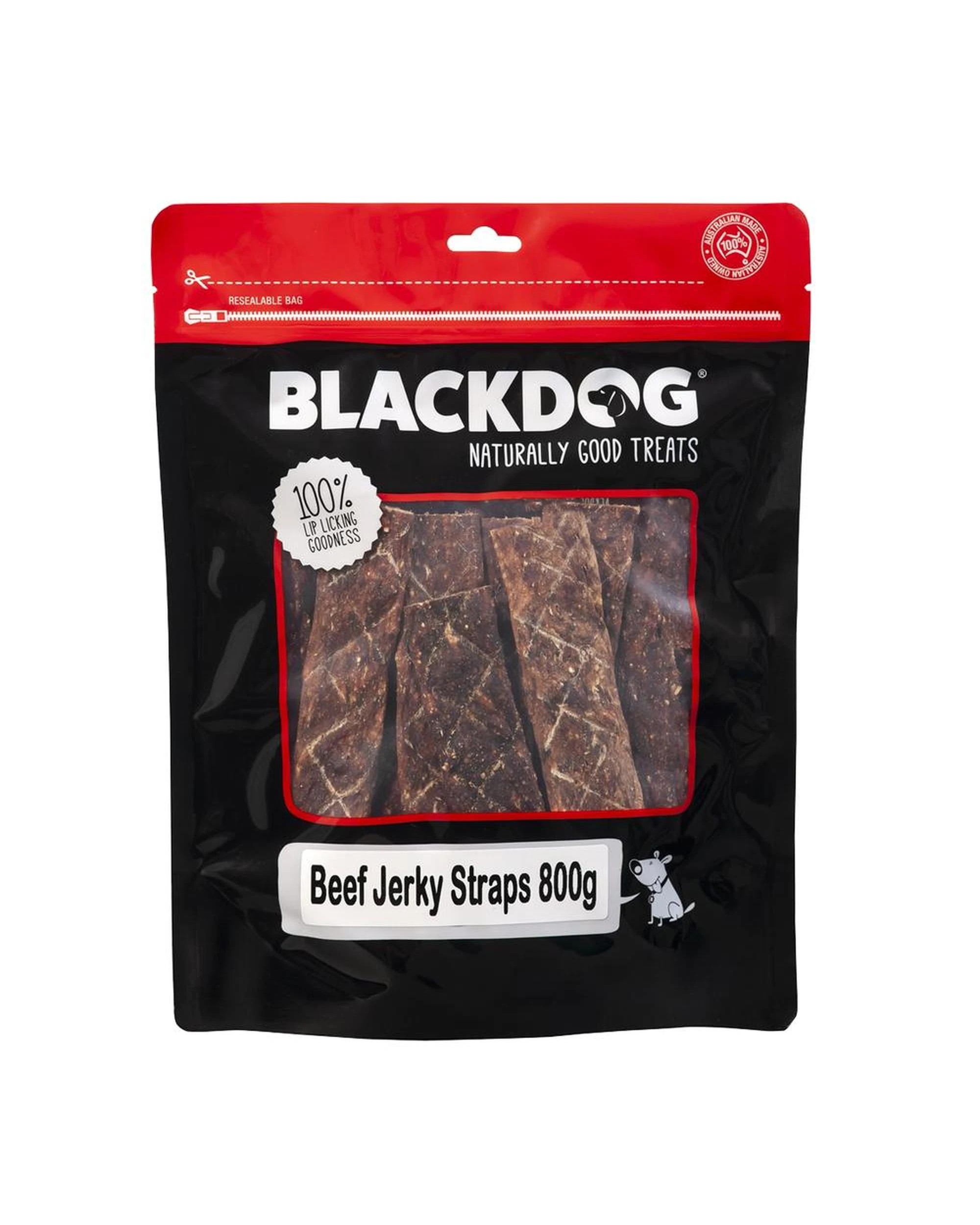 1 Blackdog Beef Jerky Straps Natural Dog Chew Treats 800g, 1 of 1