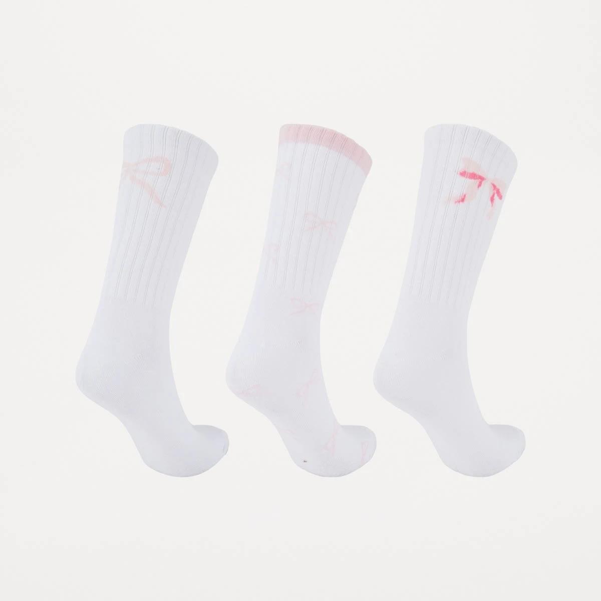 2 3 Pack Printed Crew Socks BOWS, 2 of 3