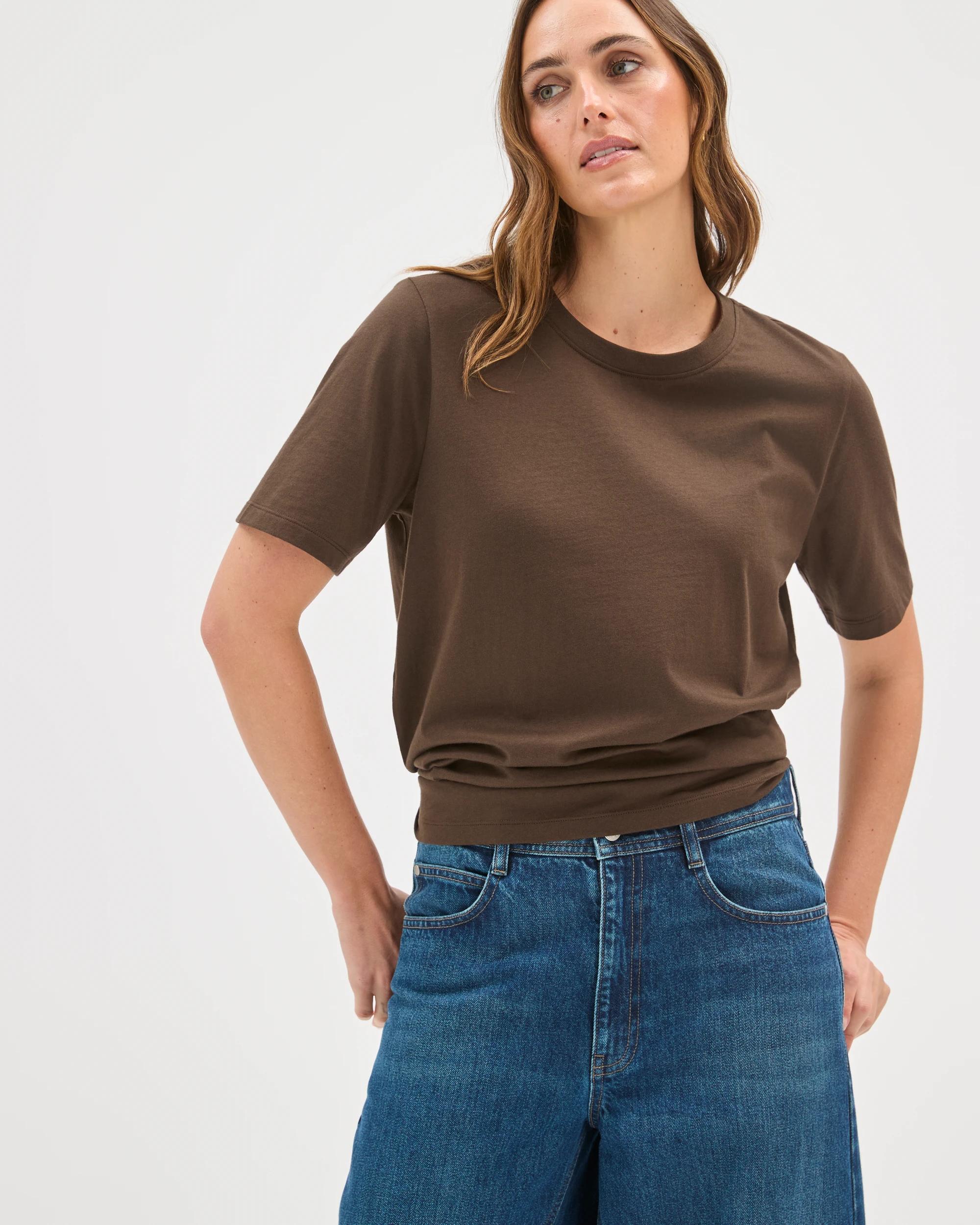 5 Target Australian Cotton Classic T-Shirt COFFEE BEAN, 5 of 7