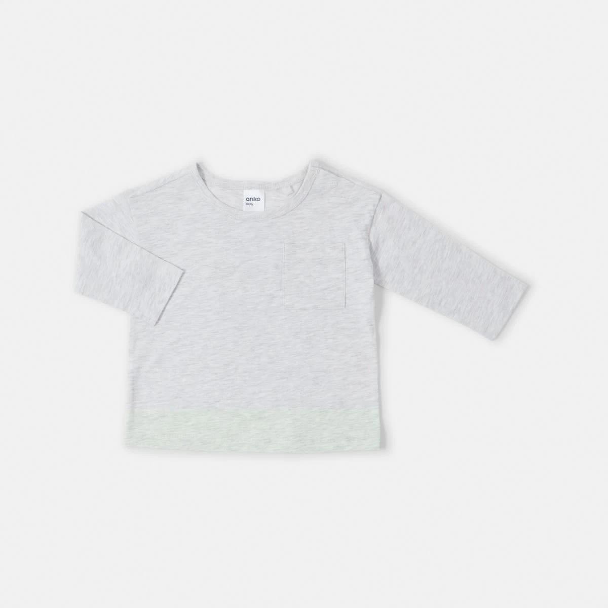 5 3 Pack Long Sleeve Pocket T-shirts Grn Pk, 5 of 8