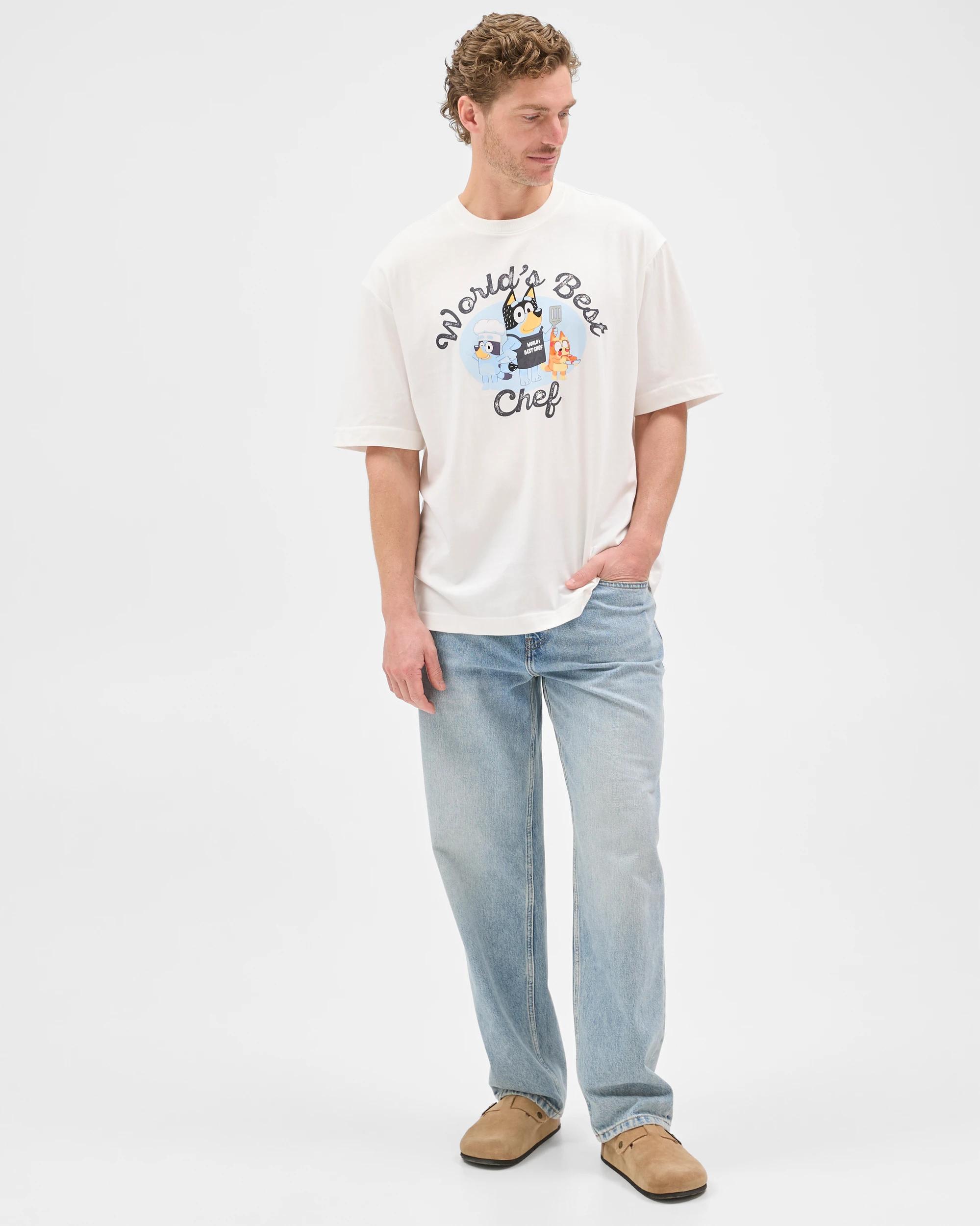 2 Bluey Australian Cotton Best Chef T-Shirt WHITE, 2 of 7