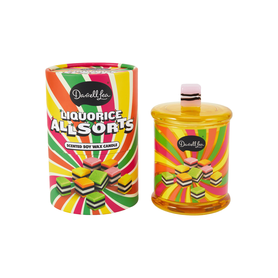 1 Darrell Lea Liquorice All Sorts Scented Soy Wax Candle, 1 of 6