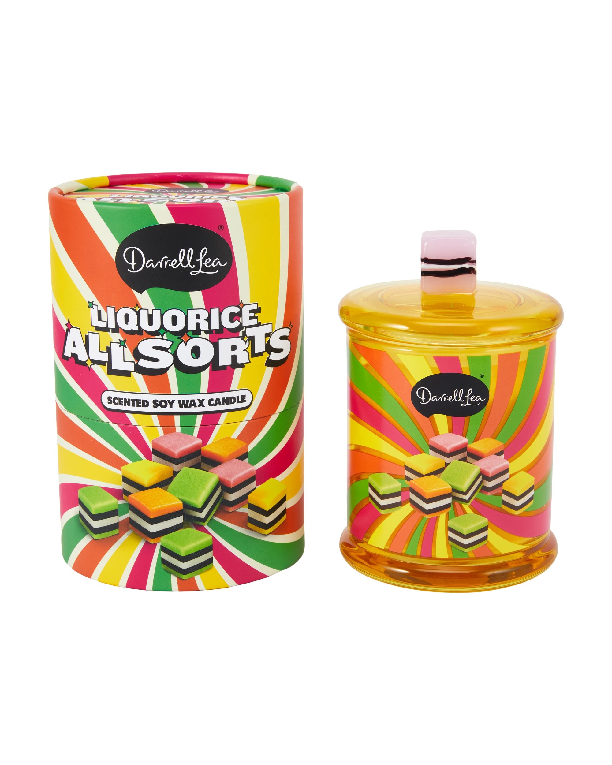 1 Darrell Lea Liquorice All Sorts Scented Soy Wax Candle, 1 of 6