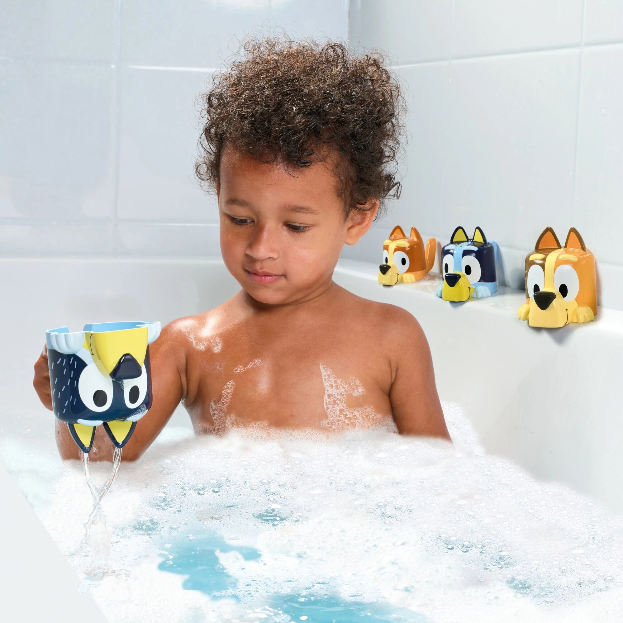 9 Bluey Family Pourers Bath Kids/Children Splash & Float Bath Toys - Multi, 9 of 9