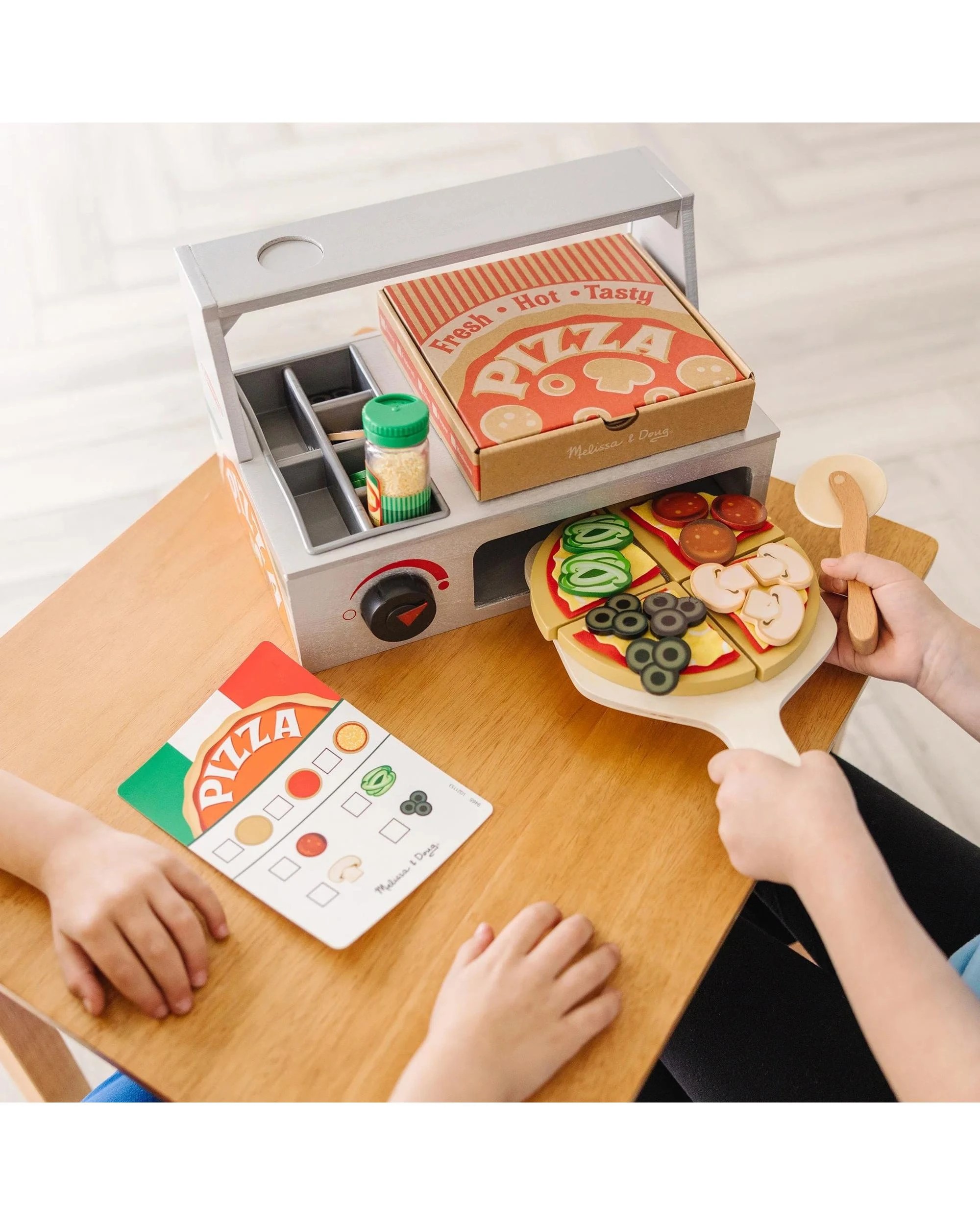 6 Melissa and Doug Top and Bake Pizza Counter Playset, 6 of 9