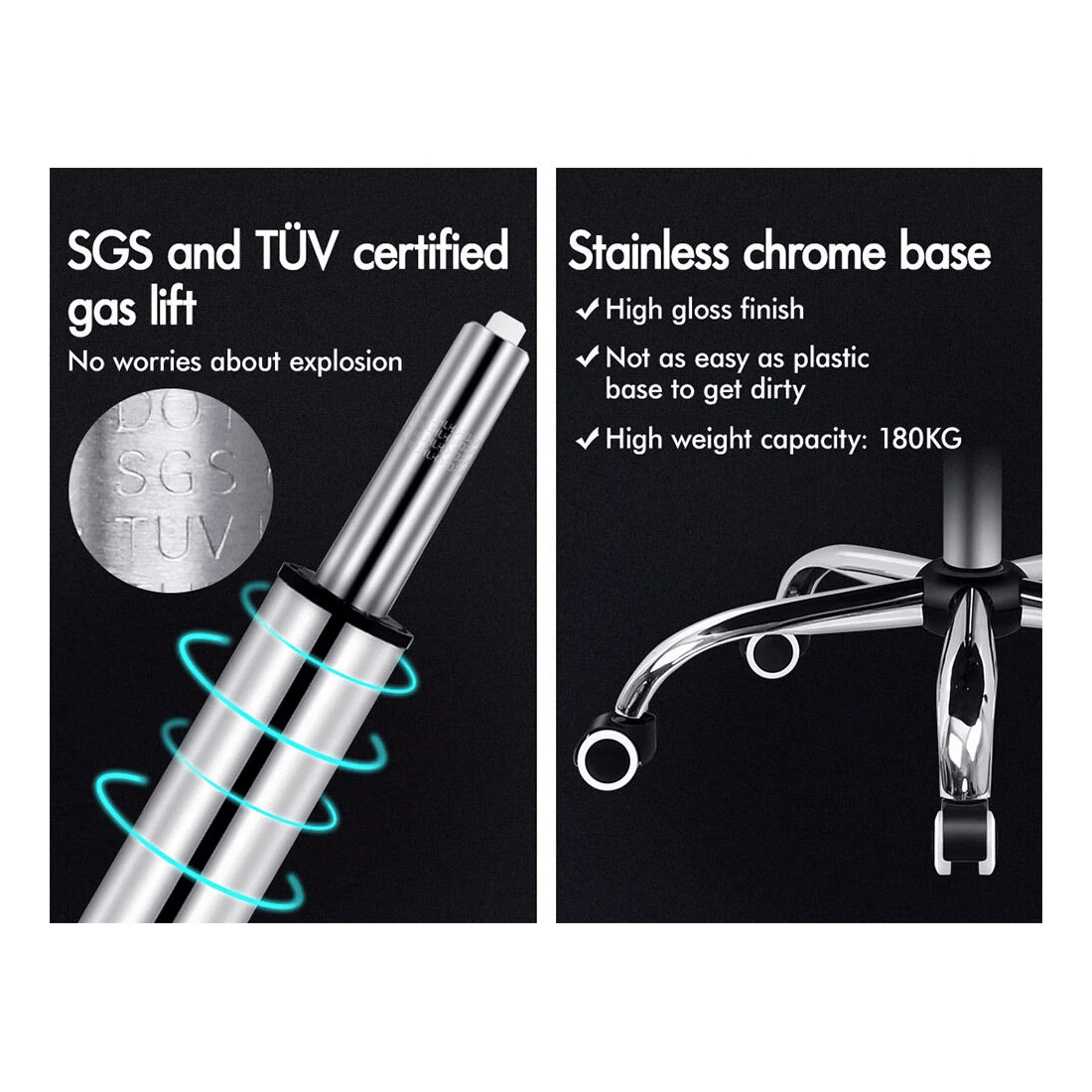 9 Alfordson Mesh Office Chair Executive Fabric Seat Gaming Racing Tilt Computer - Grey, 9 of 10