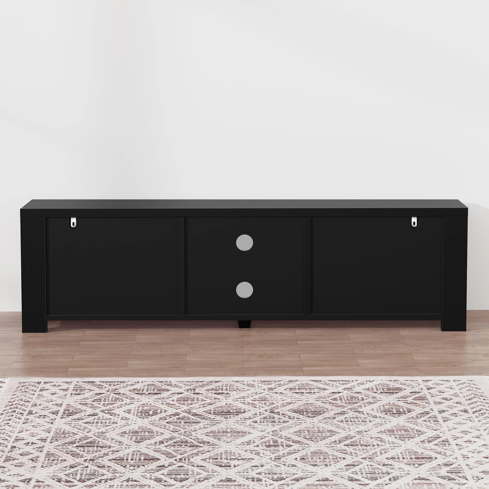 6 Alfordson TV Cabinet Entertainment Unit Stand Storage Shelf 160cm - Black, 6 of 10