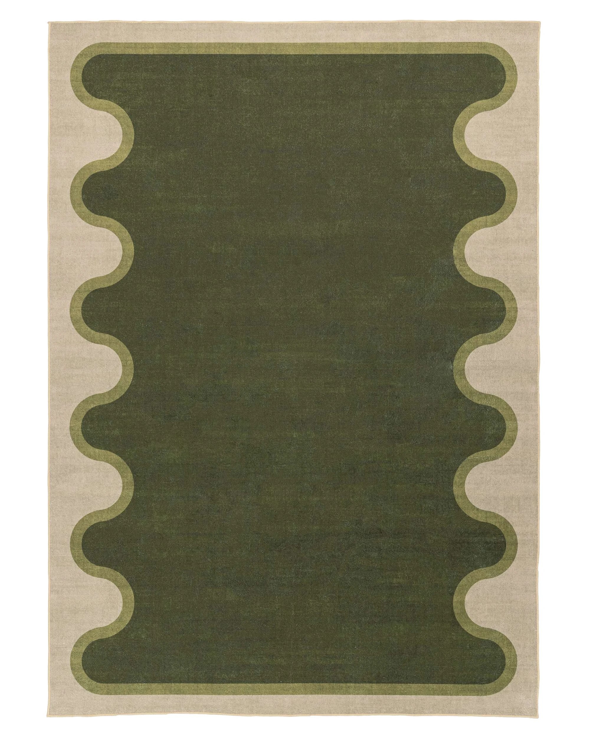 1 Loopsie Kumu Washable Rug-230cm x 160cm - Green, 1 of 8