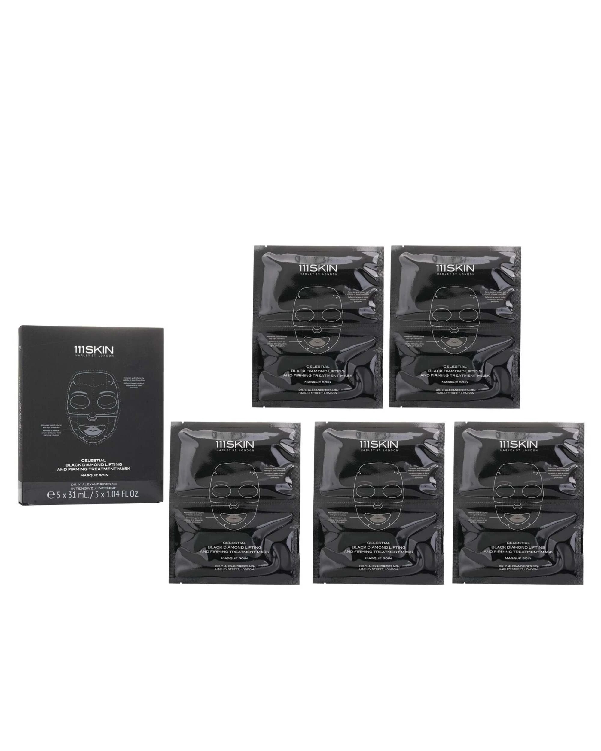 1 111skin Celestial Black Diamond Lifting and Firming Treatment Mask  31ml/1.04oz x 5, 1 of 3