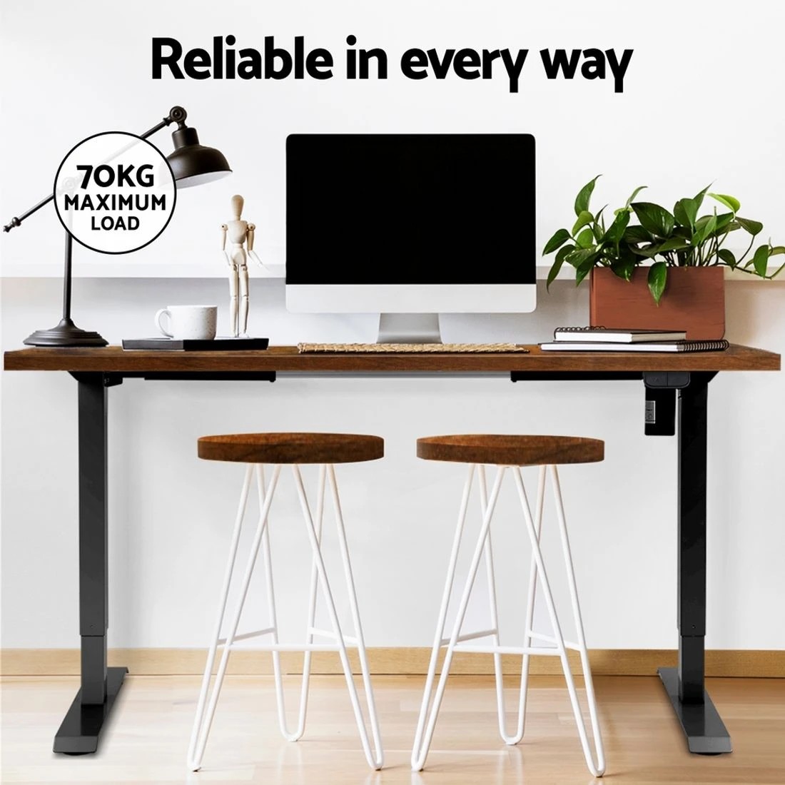 5 Artiss Standing Desk Motorised Rustic Brown - Multi, 5 of 5