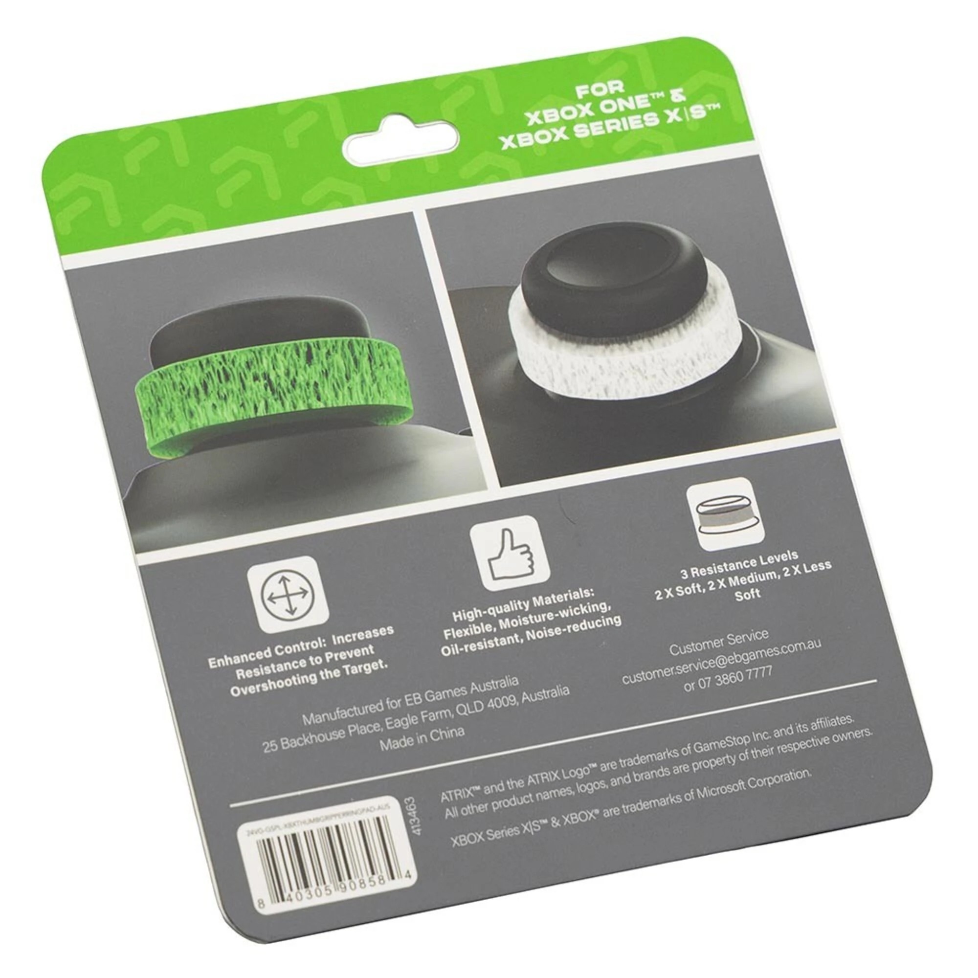 2 Atrix Precision Thumb Stick Ring Pads for Xbox - Black,Green,White, 2 of 2