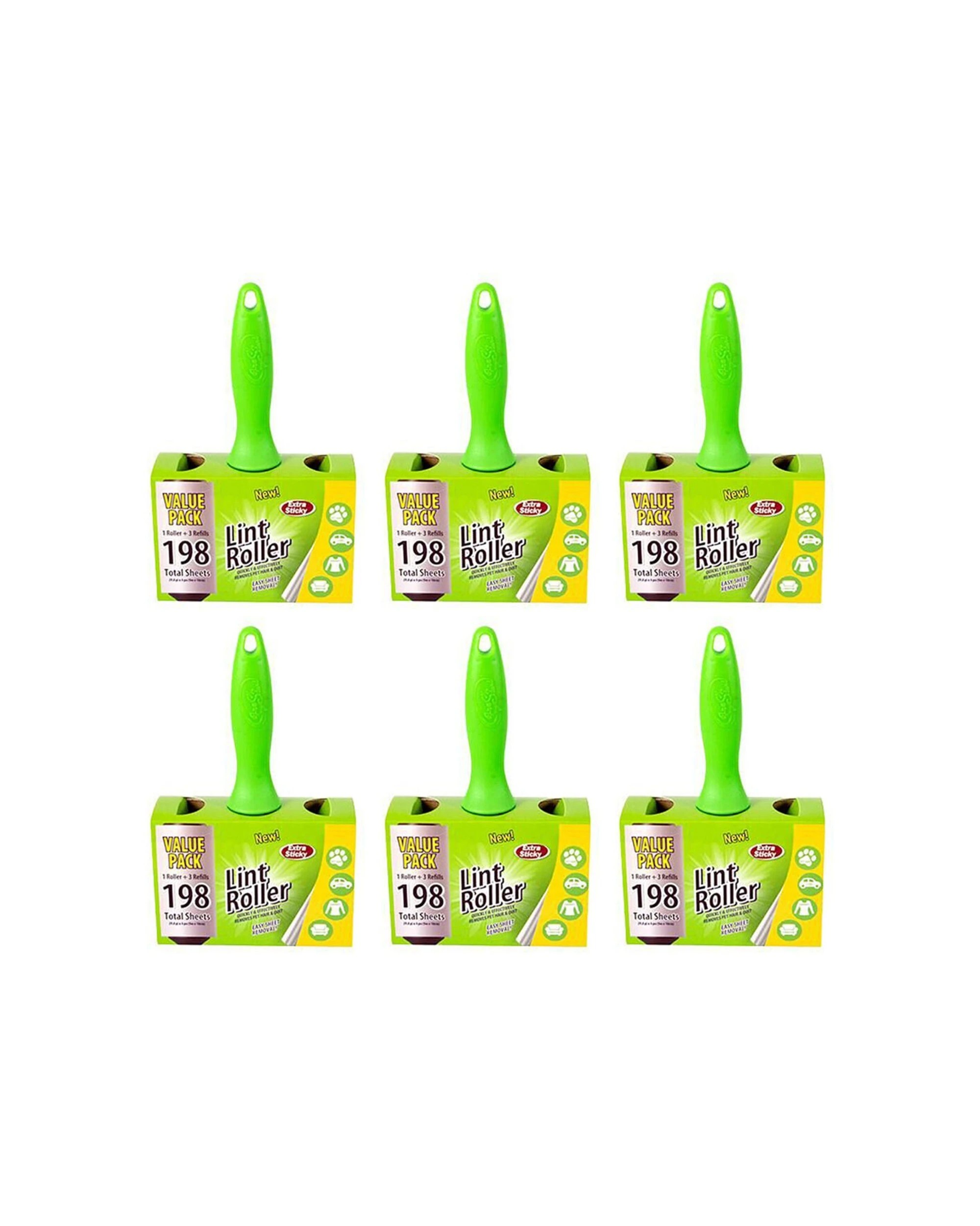 1 Fresh Start 6PK Extra Sticky Lint Roller Dust Hair Remover - Multi, 1 of 3
