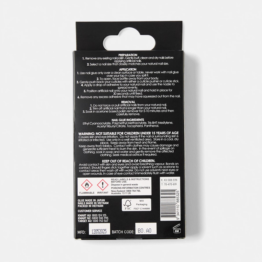 2 OXX Cosmetics 24 Pack Artificial Toenails with Adhesive - White, 2 of 5