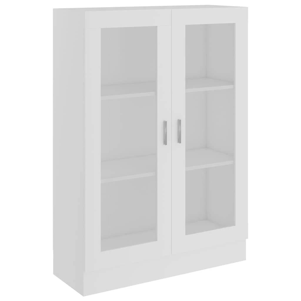 1 Vidaxl Book Cabinet Vitrine Cabinet, Vitrine Cabinets - White, 1 of 9