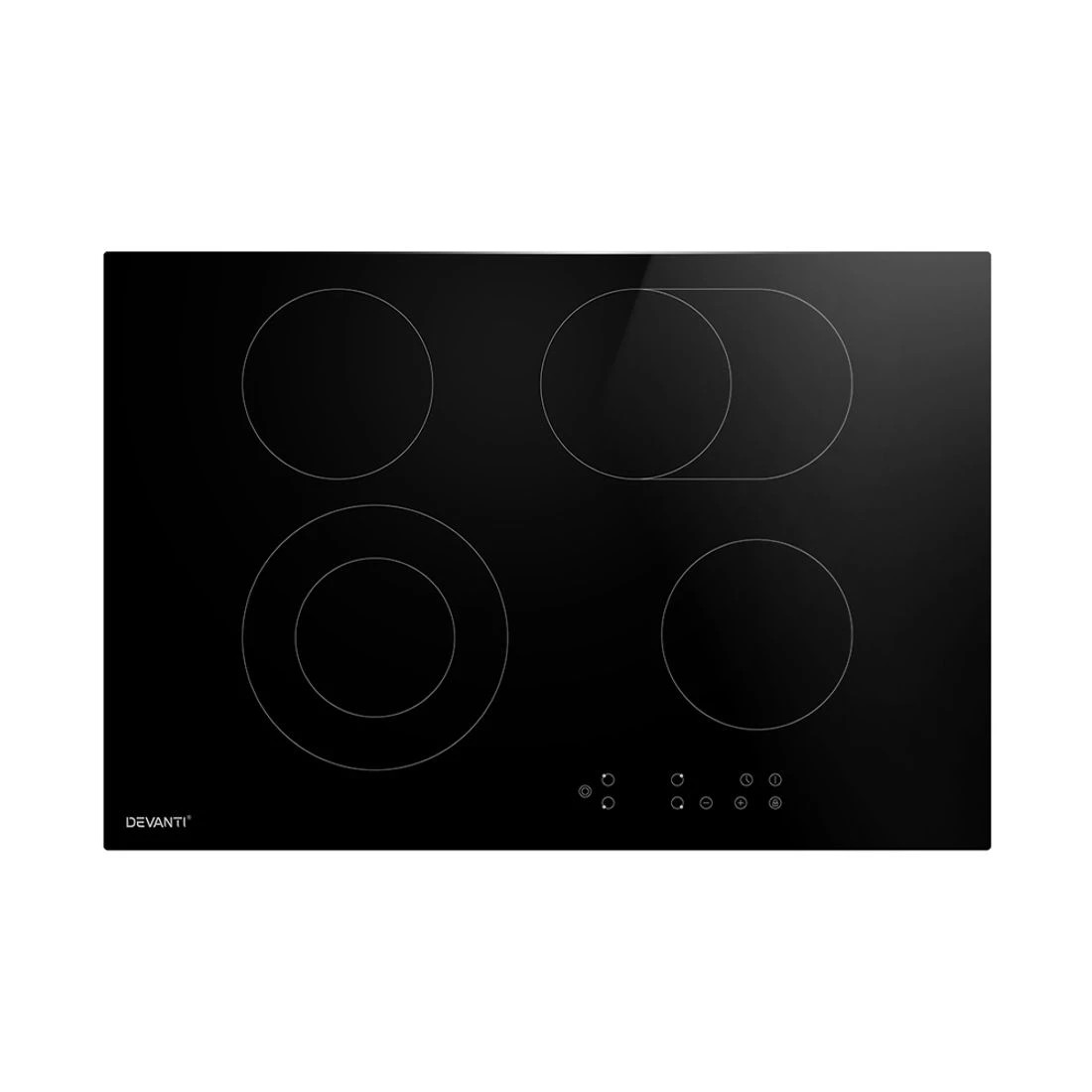 1 Devanti Electric Ceramic Cooktop 77cm - Black, 1 of 7