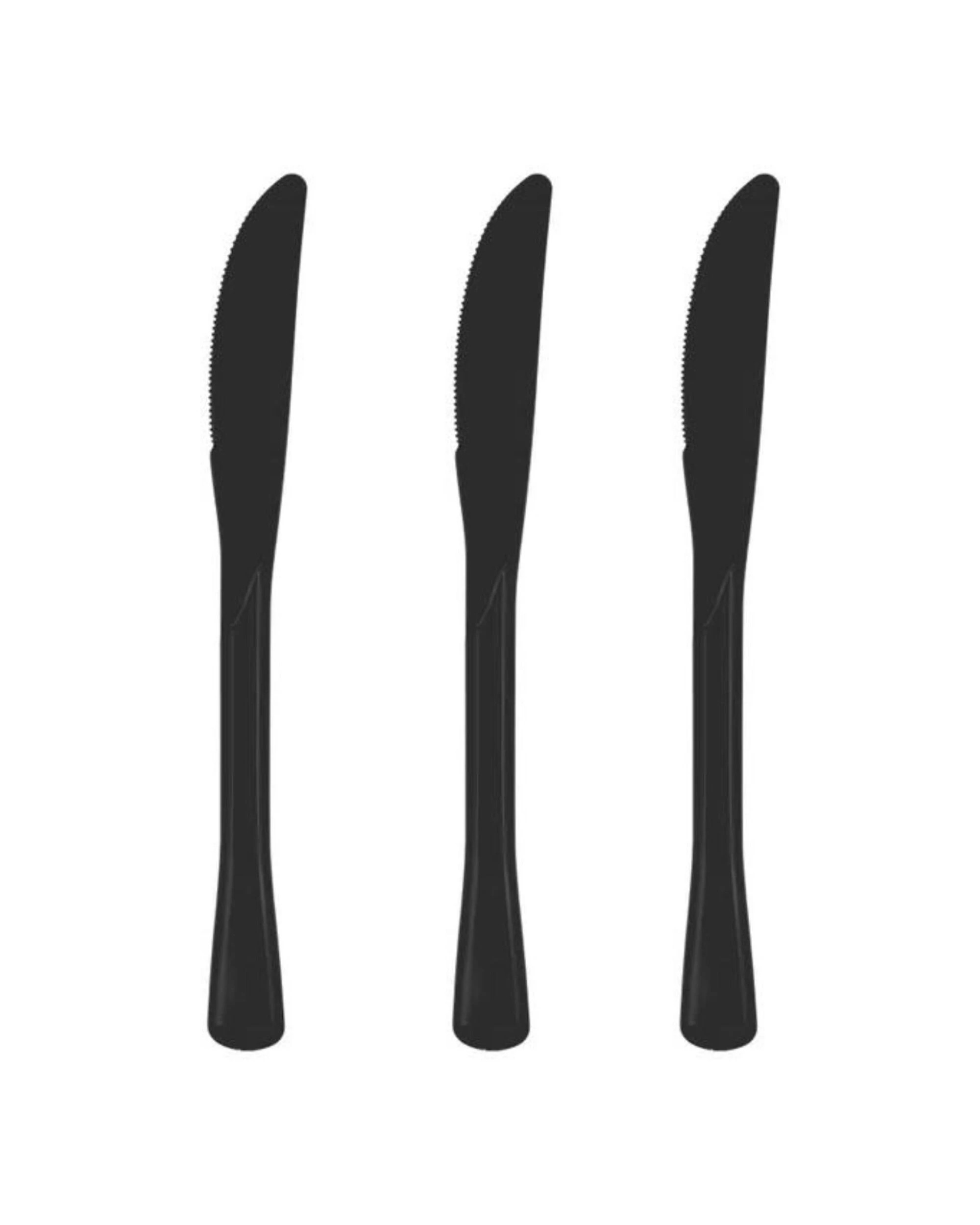 1 Alpen Reusable Knives Pack of 20 - Black - Black, 1 of 3
