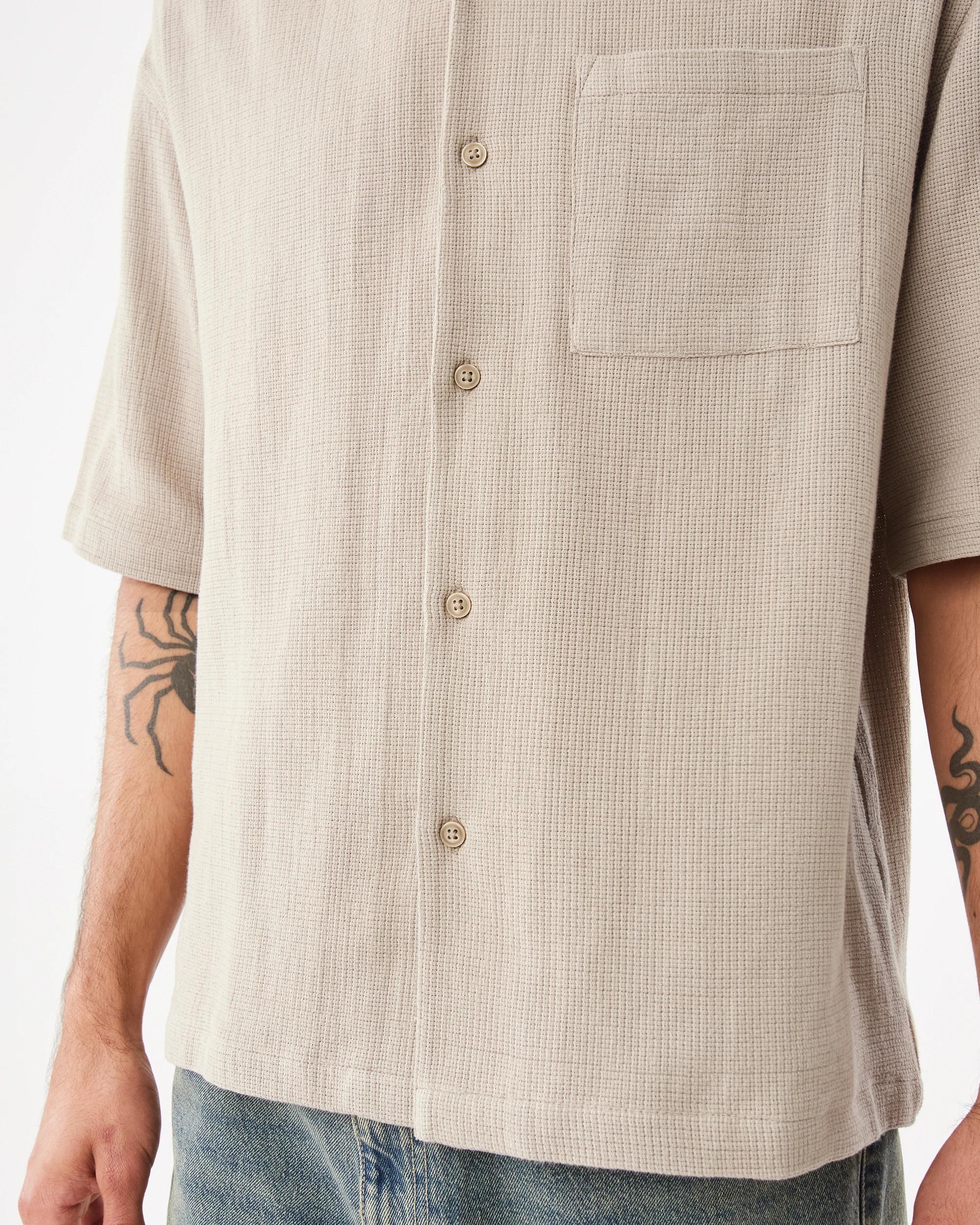 8 Short Sleeve Boxy Shirt Bge Khaki, 8 of 8