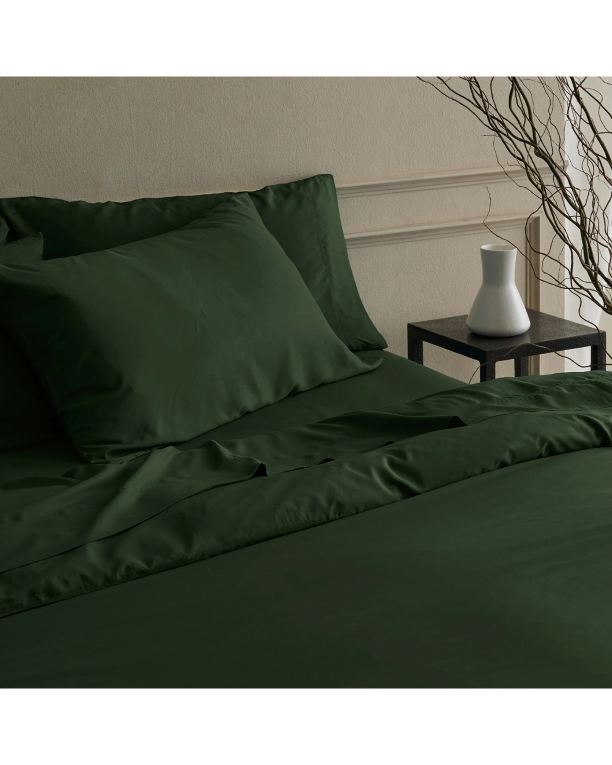 2 Bedding Co Organic Bamboo Quilt Cover Set 350TC Olive - Super King Bed - Green, 2 of 5