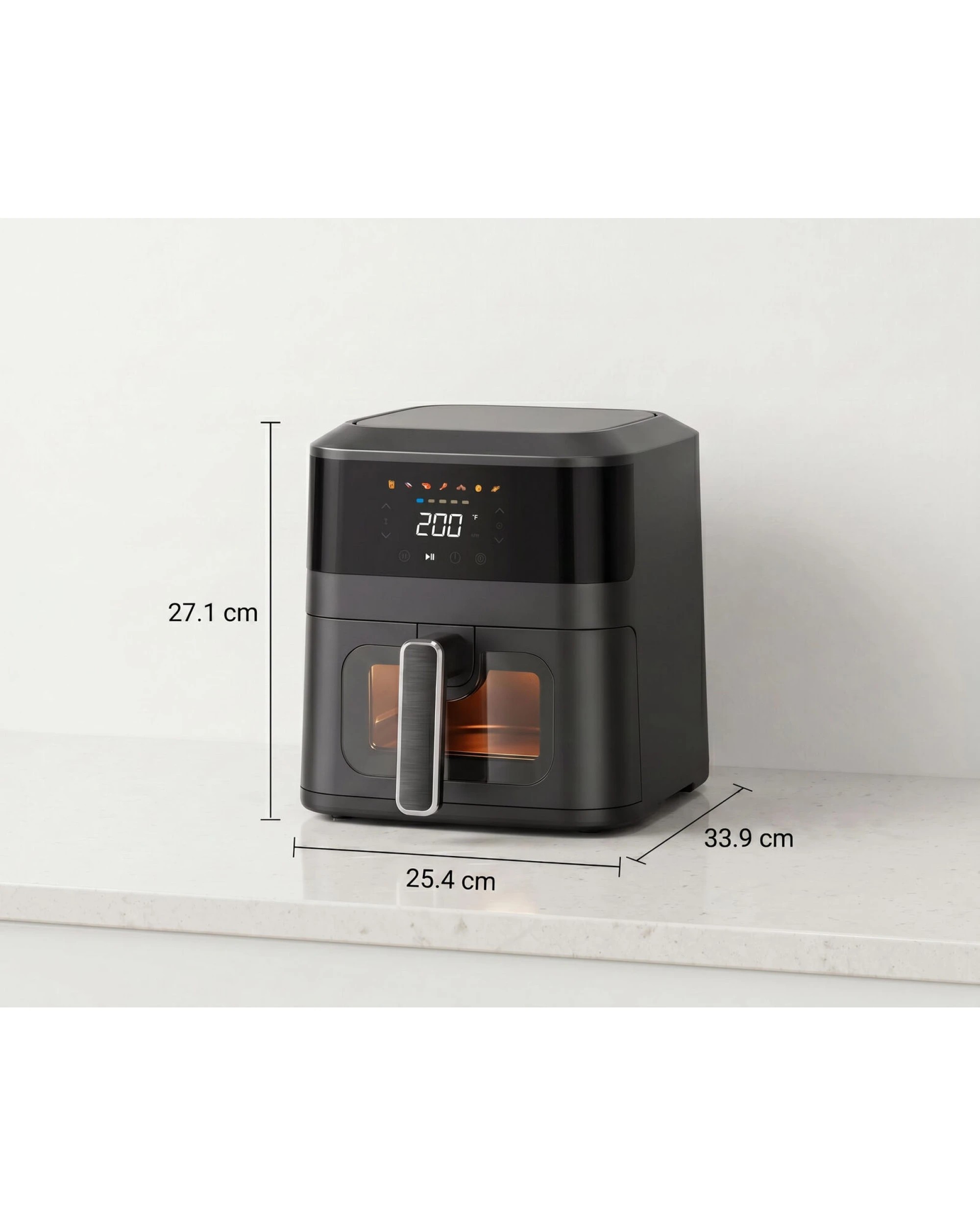 2 Healthy Choice 1400W 5L Non-Stick Digital Air Fryer with Clear Viewing Window, 2 of 4