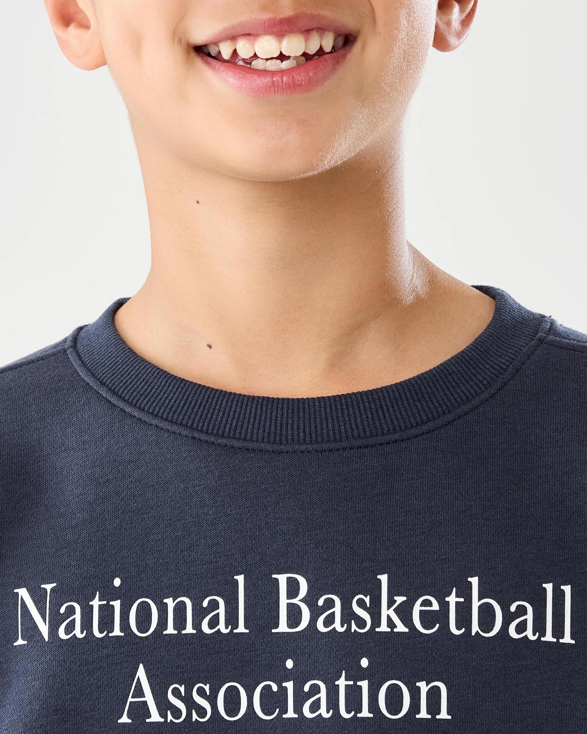 4 Official NBA Kids Fleece Crew Neck Sweatshirt Lkrs 7ed5, 4 of 8