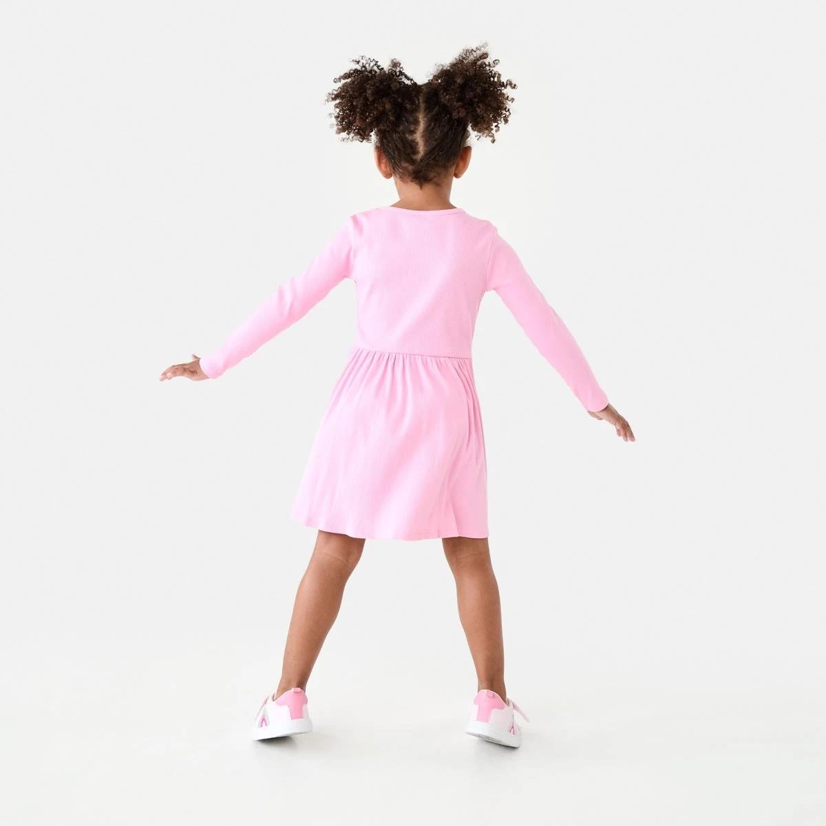 7 Rib Jersey Dress Pris Pink, 7 of 9