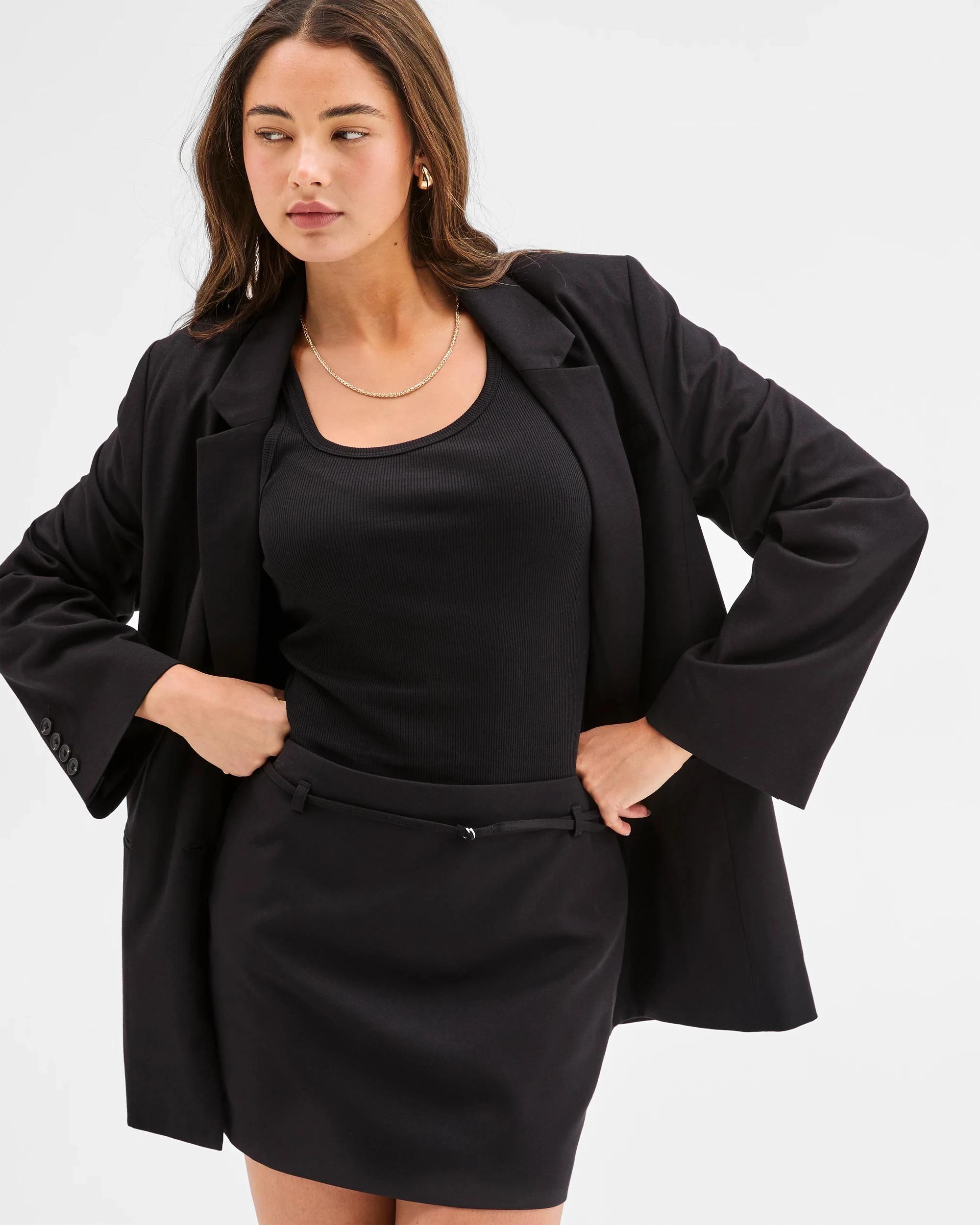 4 Lily Loves Mini Belted Skort BLACK, 4 of 6