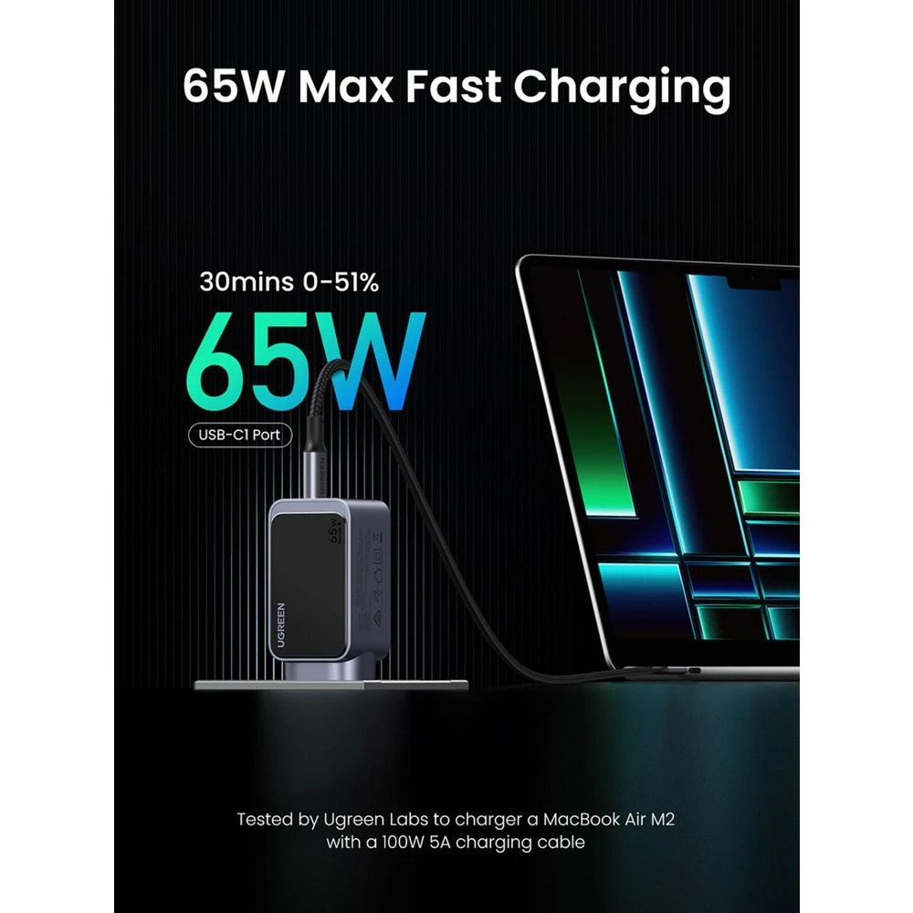 3 UGREEN Nexode S 65W 3-Port Gan Fast Charger, 3 of 8