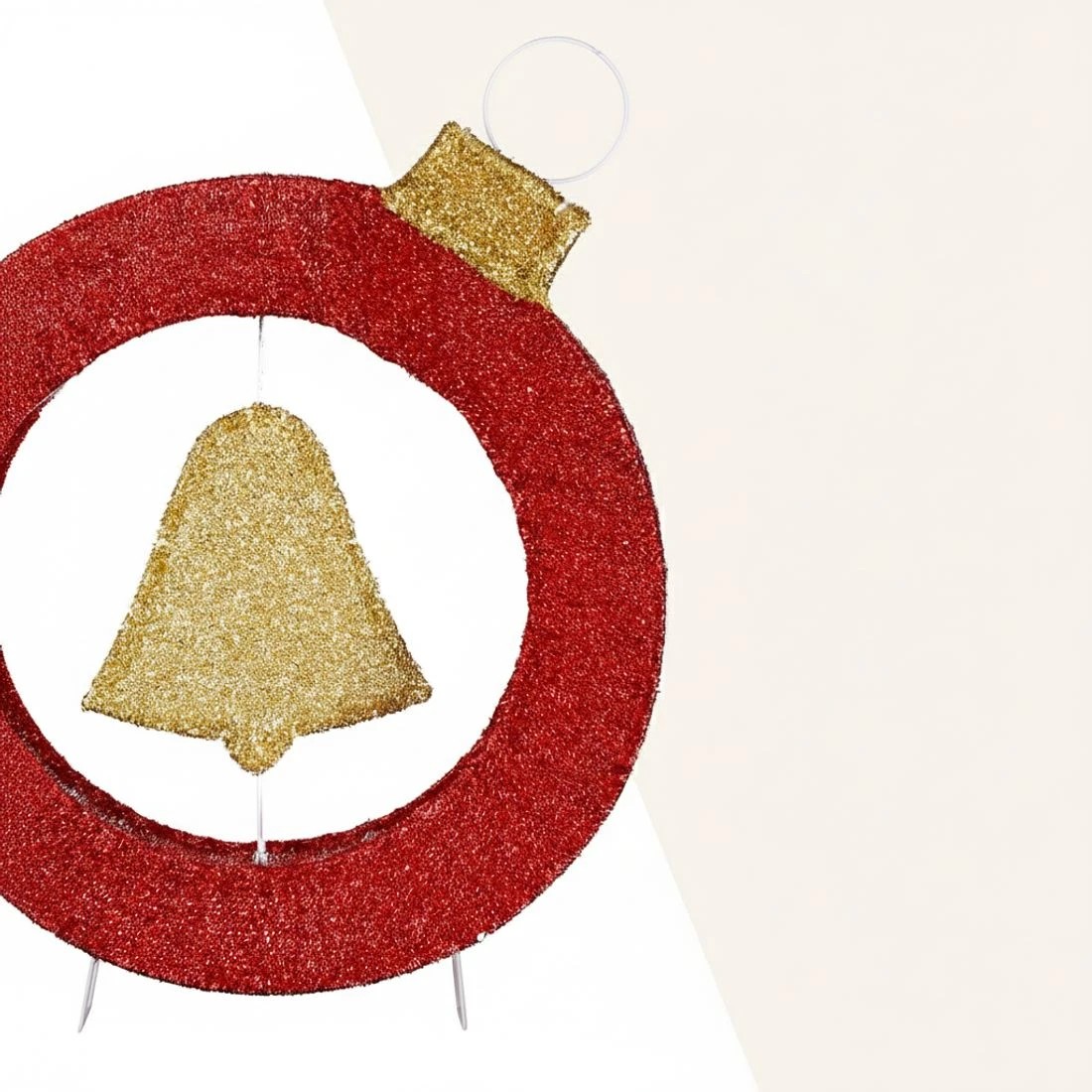 7 Jingle Jollys Christmas Lights 60cm Motif 30 LED Bell Wreath Xmas Decorations - Multi - Multi, 7 of 8