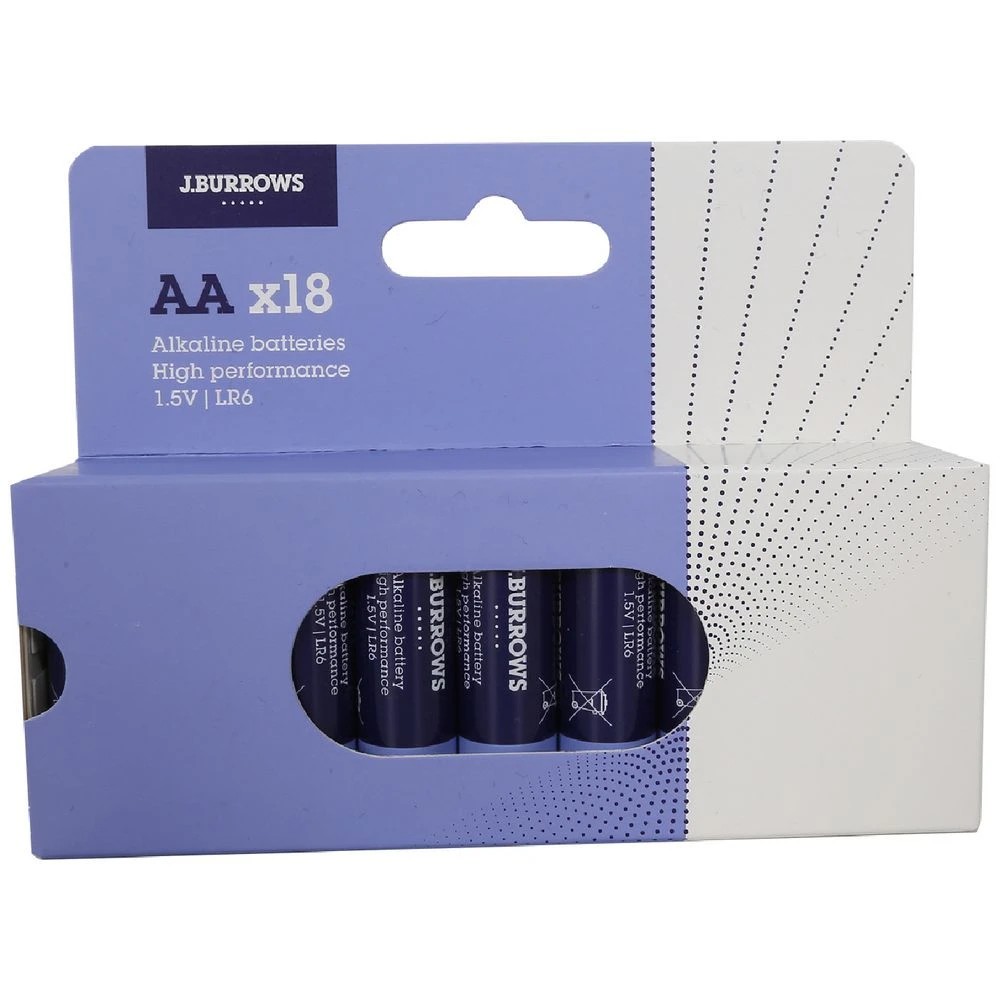 1 J.Burrows AA Batteries 18 Pack, 1 of 6