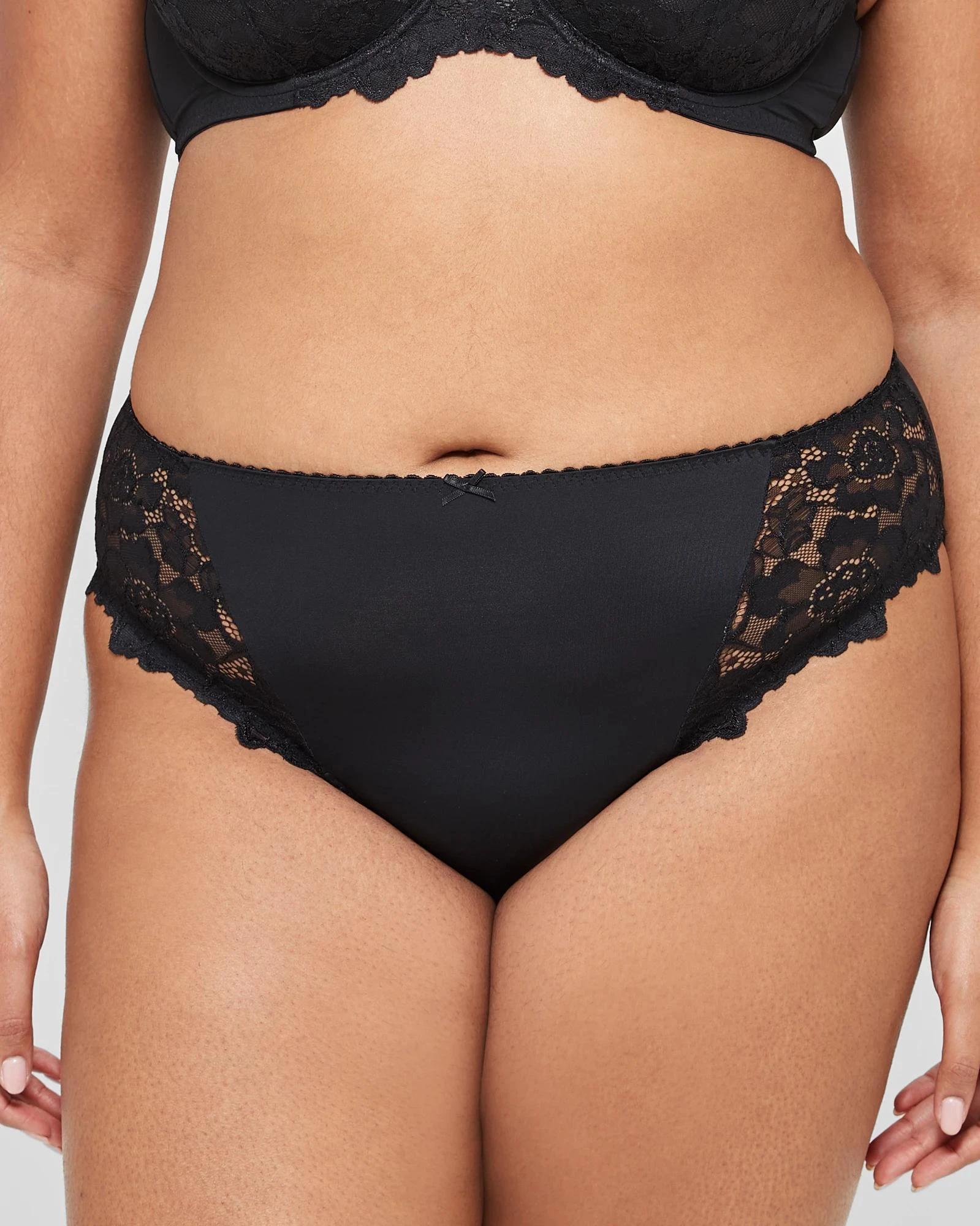 4 Target Woman High Cut Lace Briefs BLACK, 4 of 5
