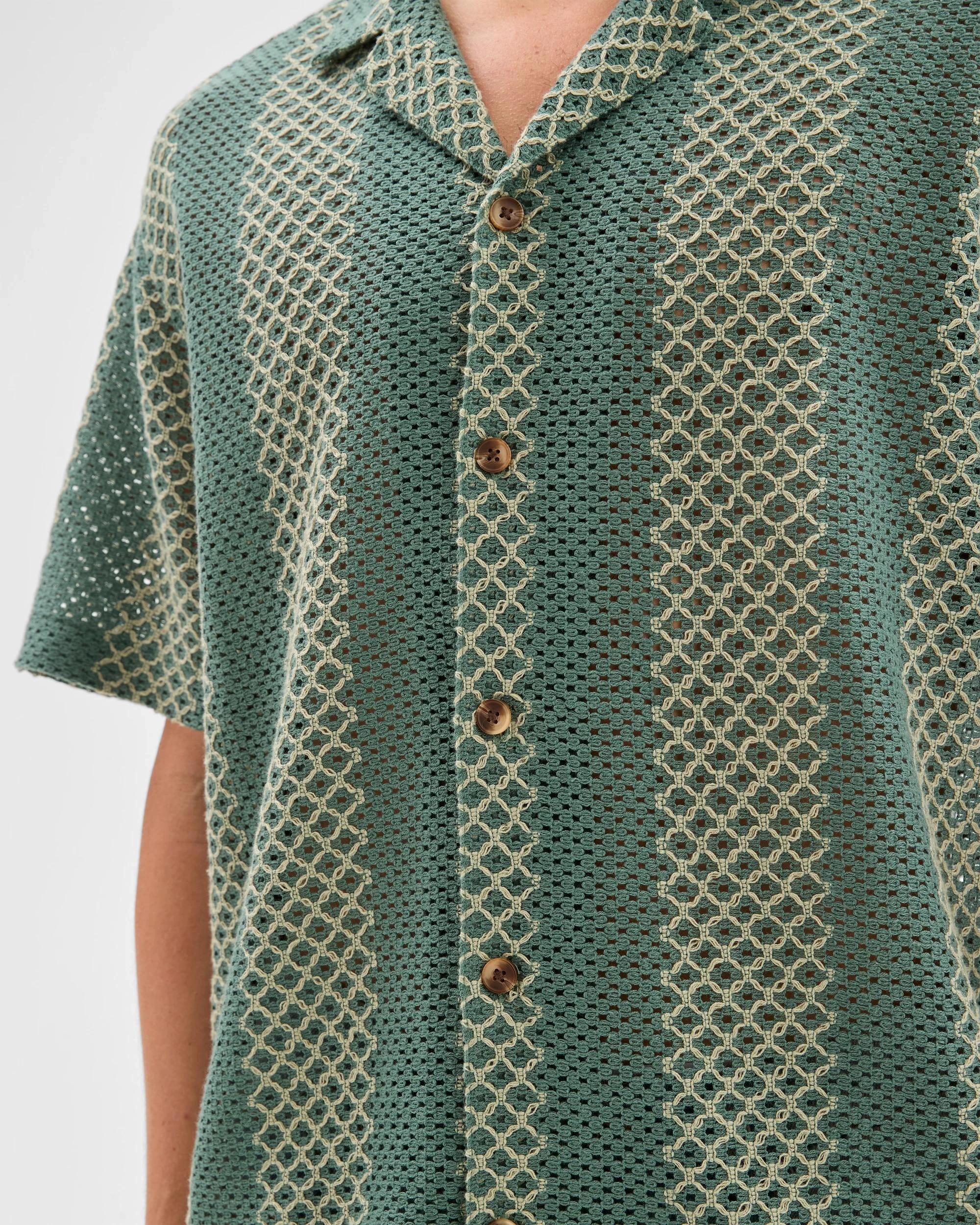 6 Australian Cotton Blend Woven Shirt - Commons GREEN, 6 of 7