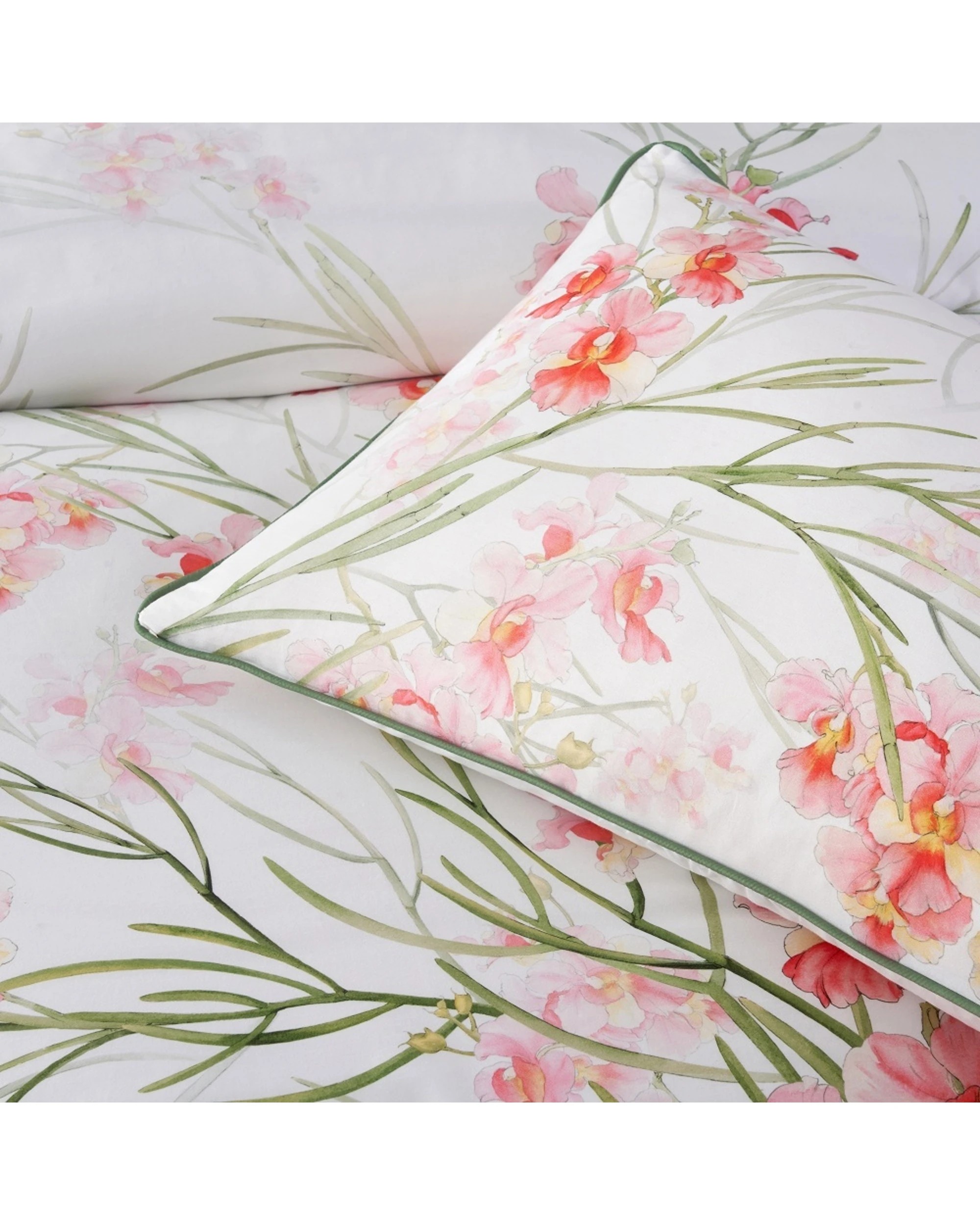 3 Bianca Petalyn Cotton Sateen Quilt Cover Set Floral Piped Edges - King Bed - Pattern, 3 of 4