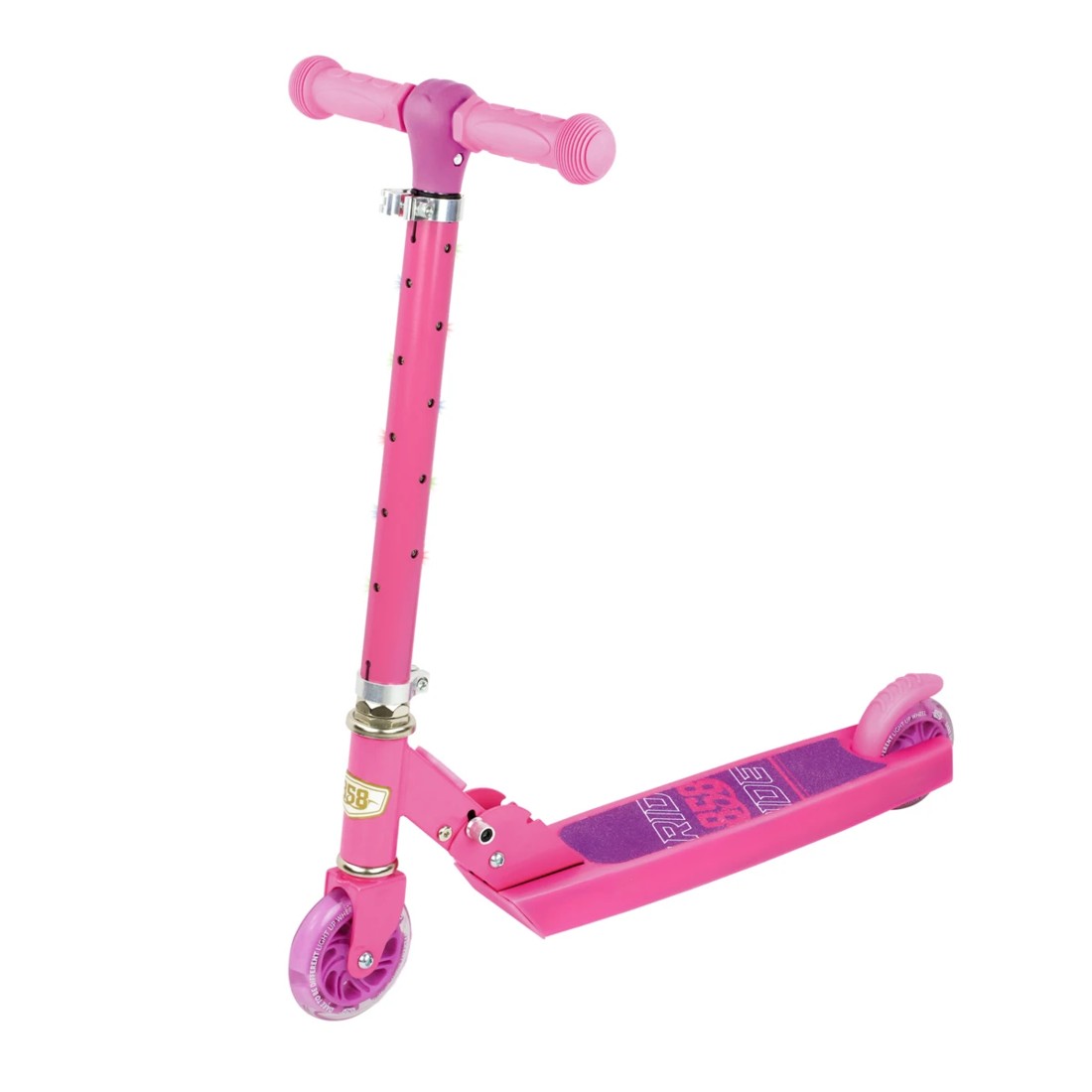 2 858 Light Up Folding Scooter - Pink, 2 of 10
