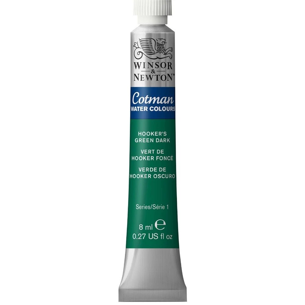 1 Winsor & Newton Cotman Watercolour 8mL Hookers Green Dark, 1 of 1