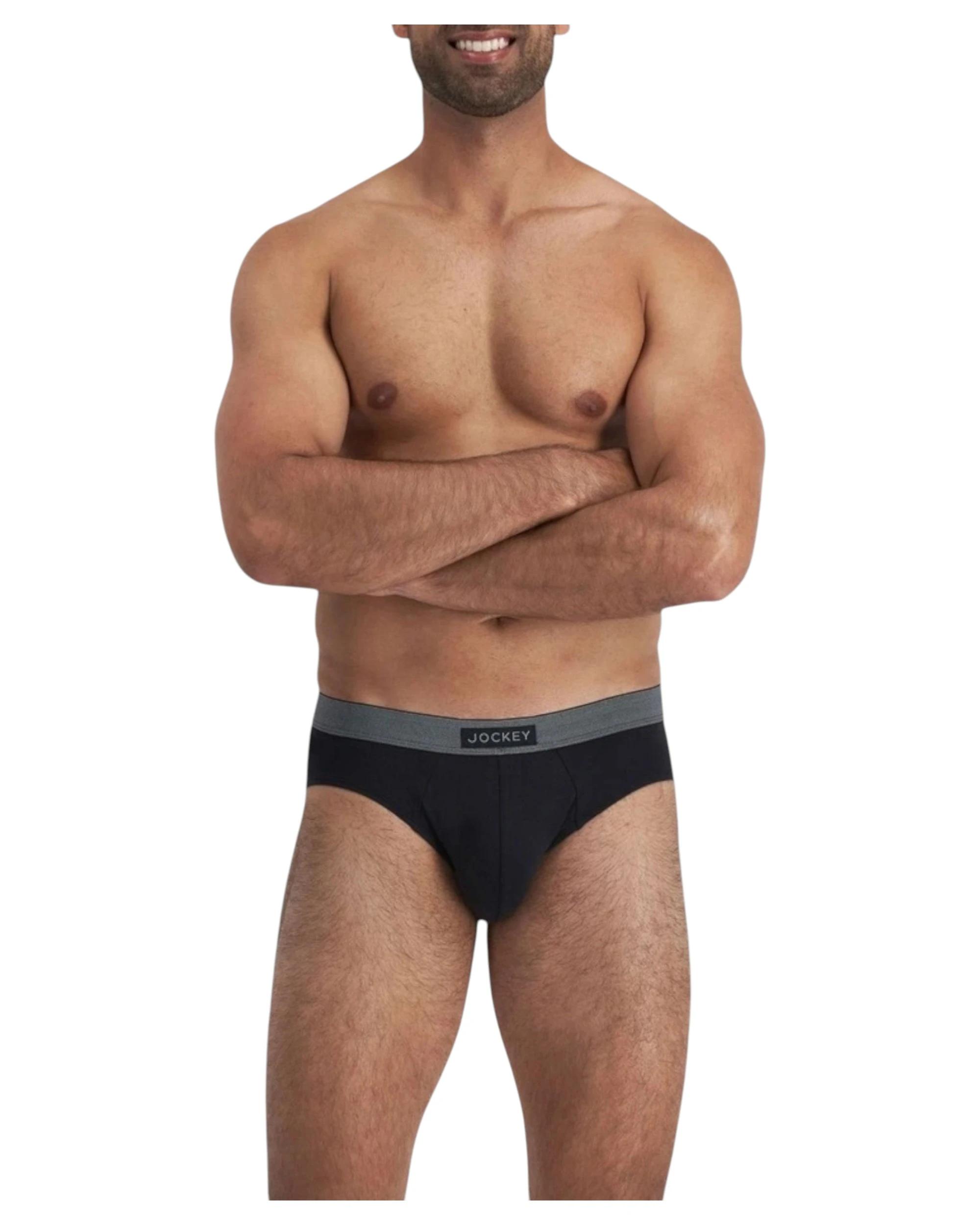 2 Jockey 6 Pack Mens Comfort Classics Cotton Briefs Underwear BLACK, 2 of 4